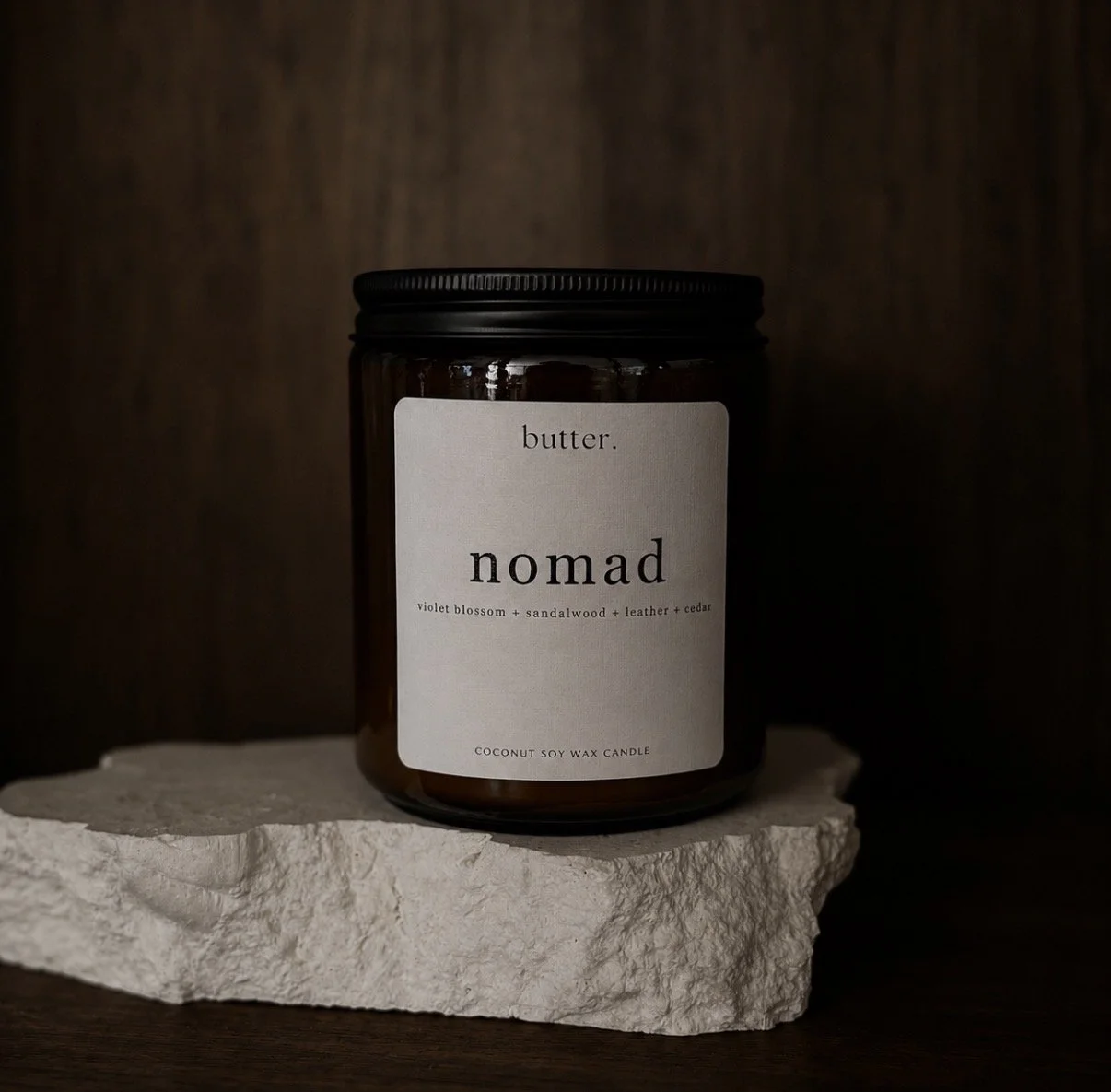 NOMAD - violet + sandalwood + leather + cedar