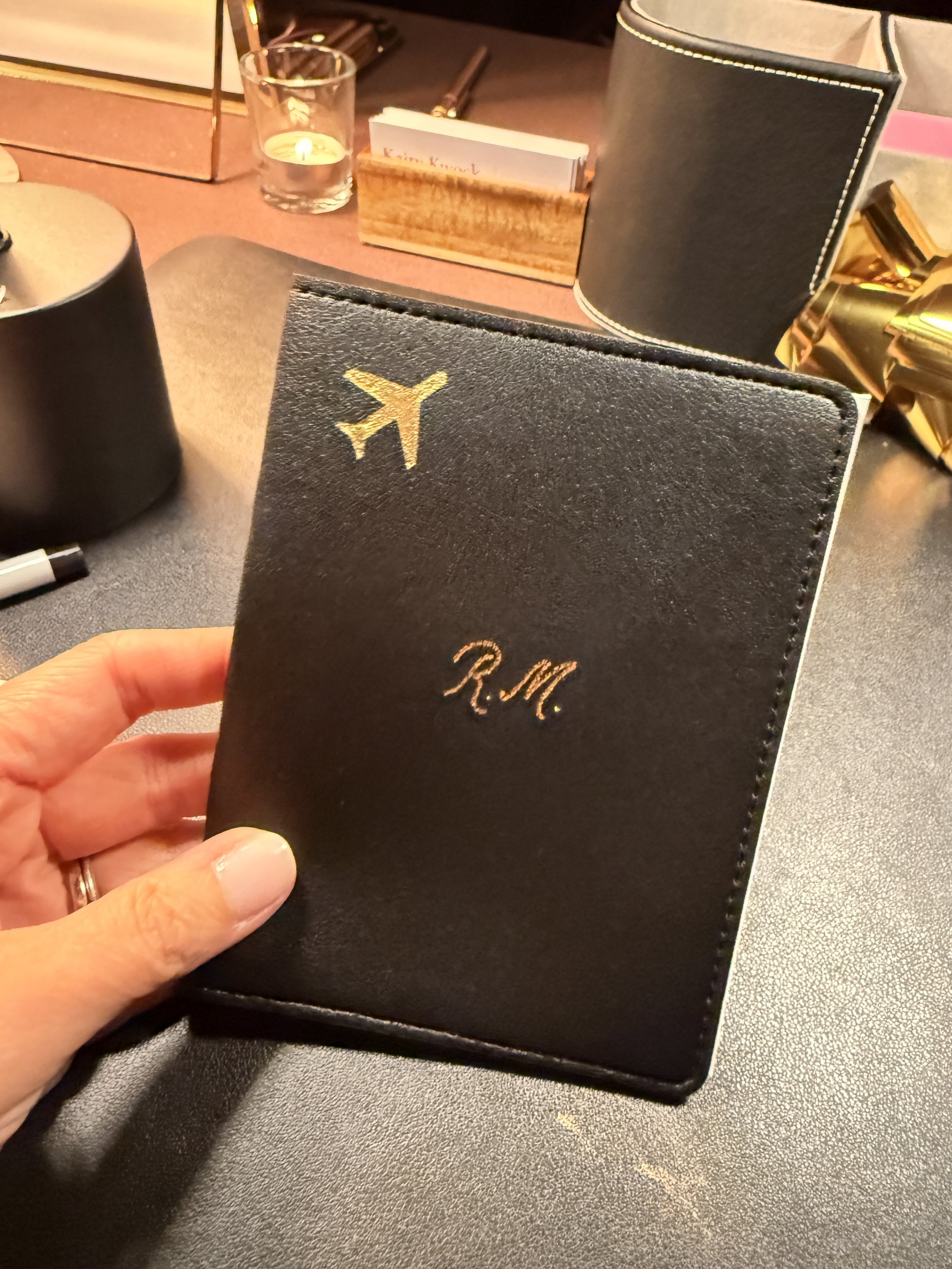 Custom leather passport cover personalization for hospitality and brand activations
