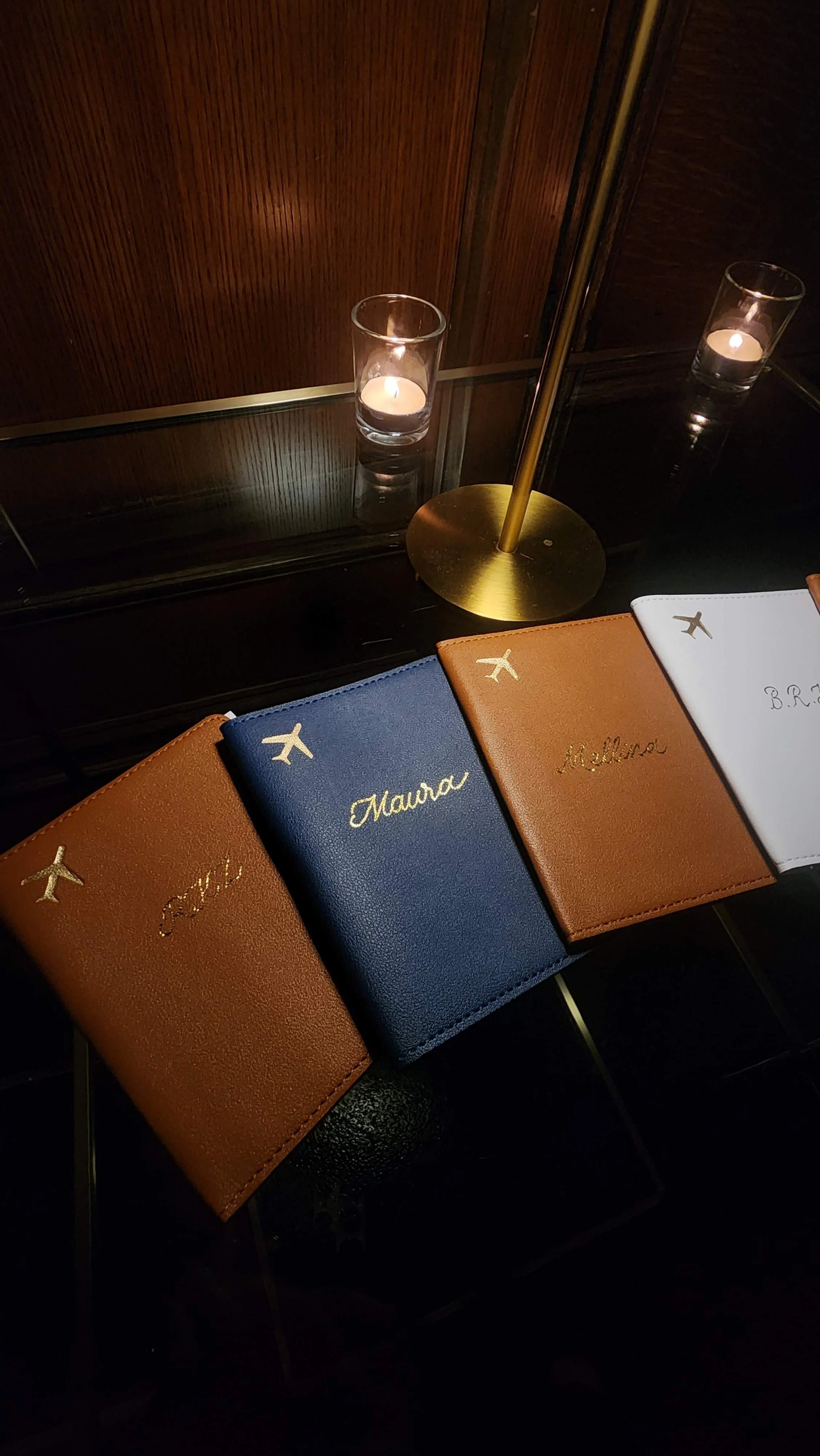 Custom leather passport cover personalization for hospitality and brand activations