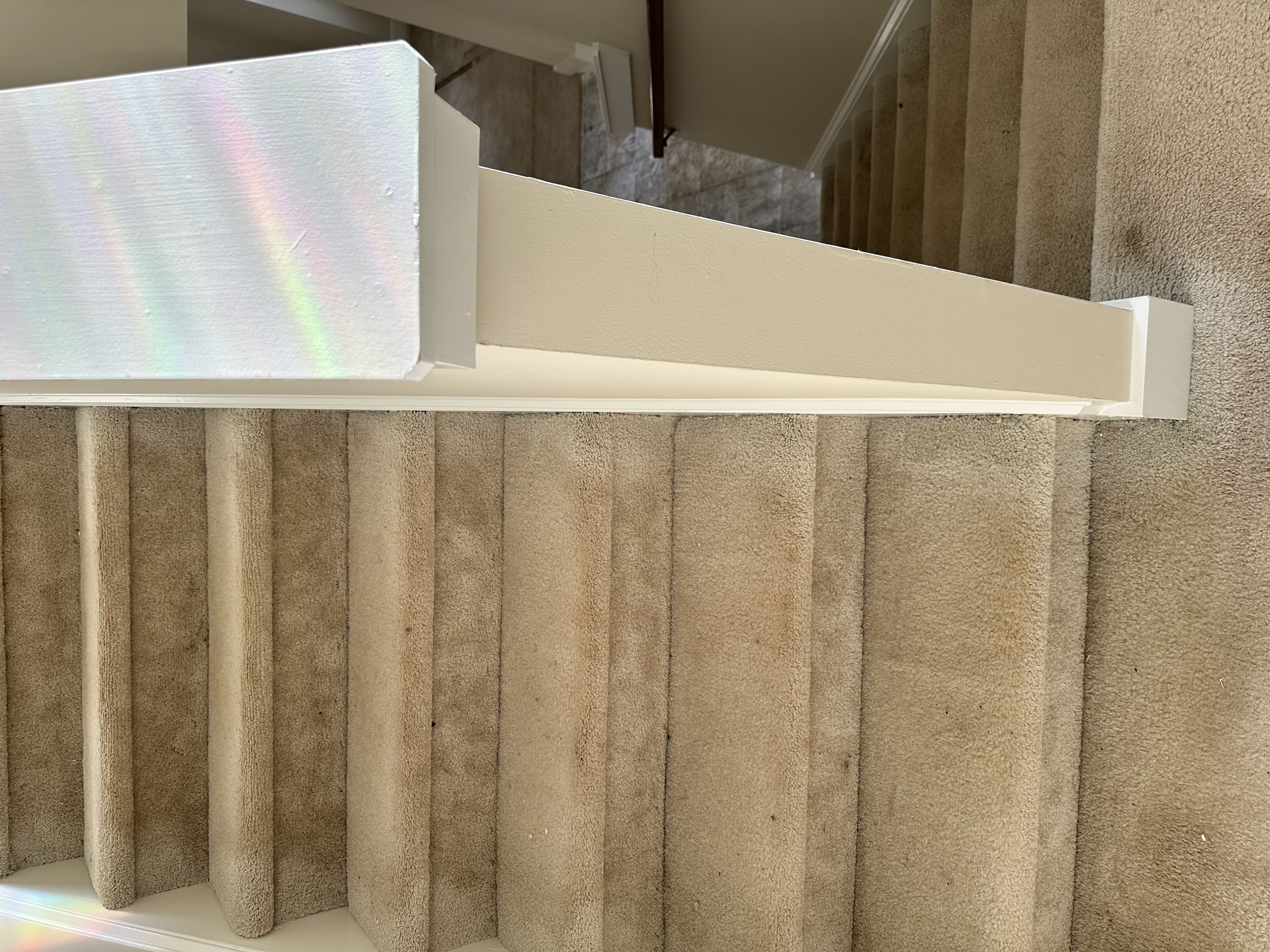 Previous carpet on the stairs