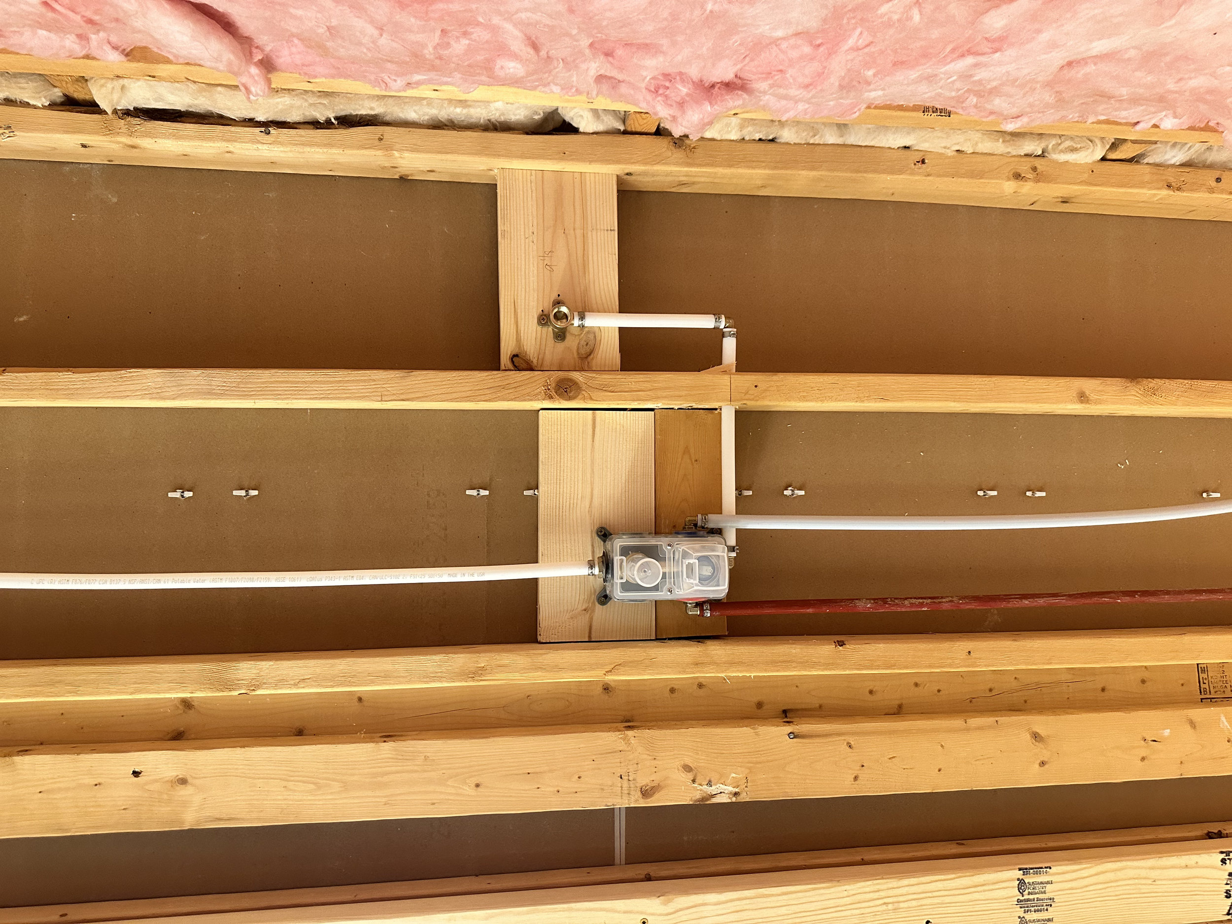 We go our plumbing set up for the separate handheld sprayer which comes in handy especially if you have pets.