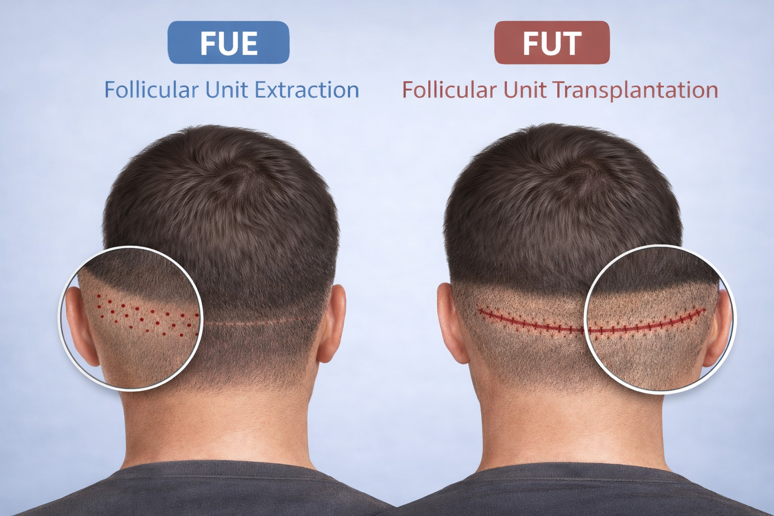 FUE versus FUT hair transplant methods comparison at Ottawa hair transplant clinic