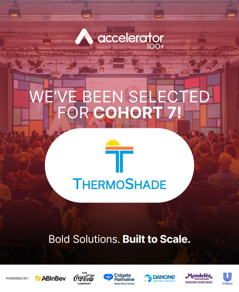 ThermoShade Chosen for 100+ Accelerator’s Cohort 7; Contract with Anheuser-Busch InBev