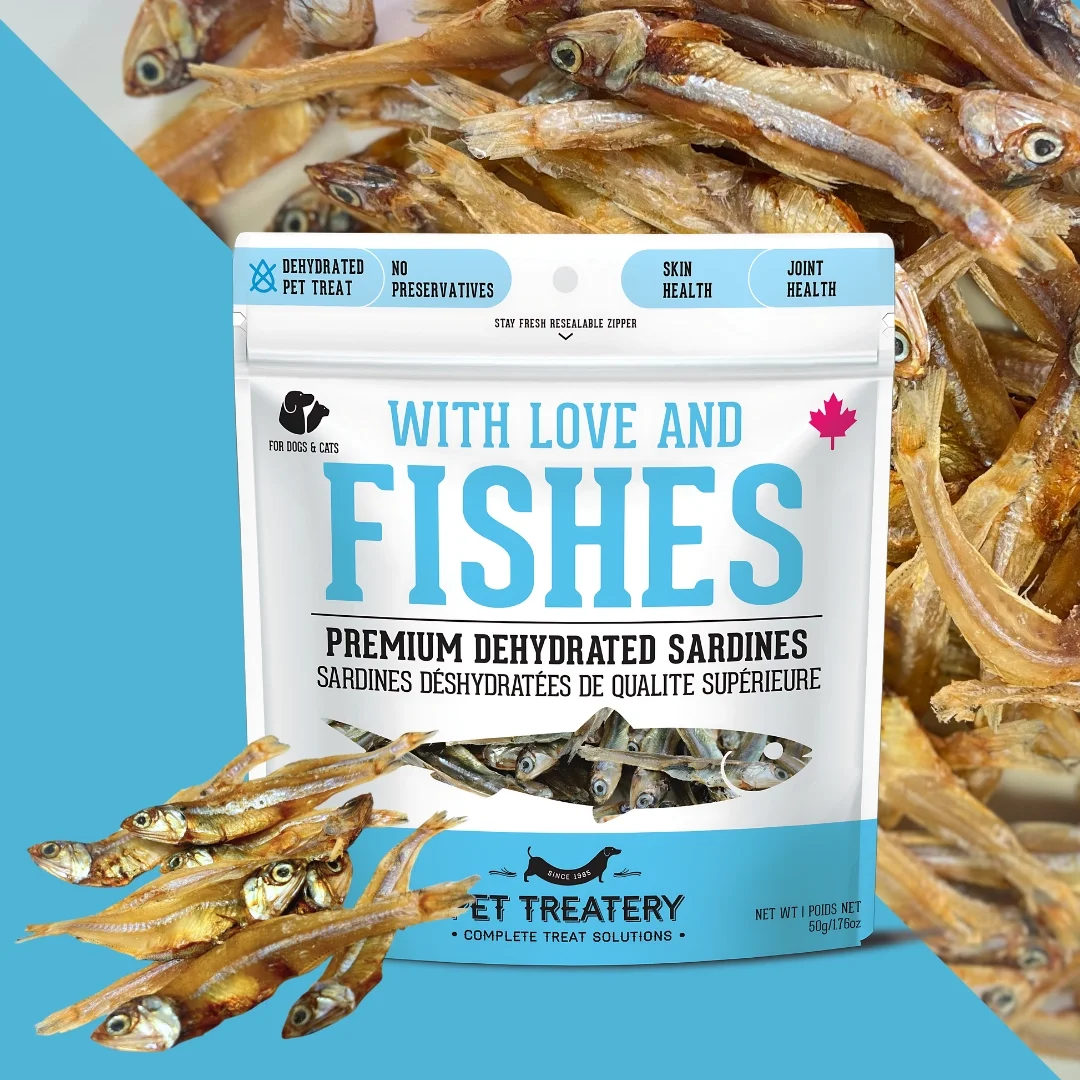 Sardines Dehydrated Pet Treats: High-Protein & Natural 50g