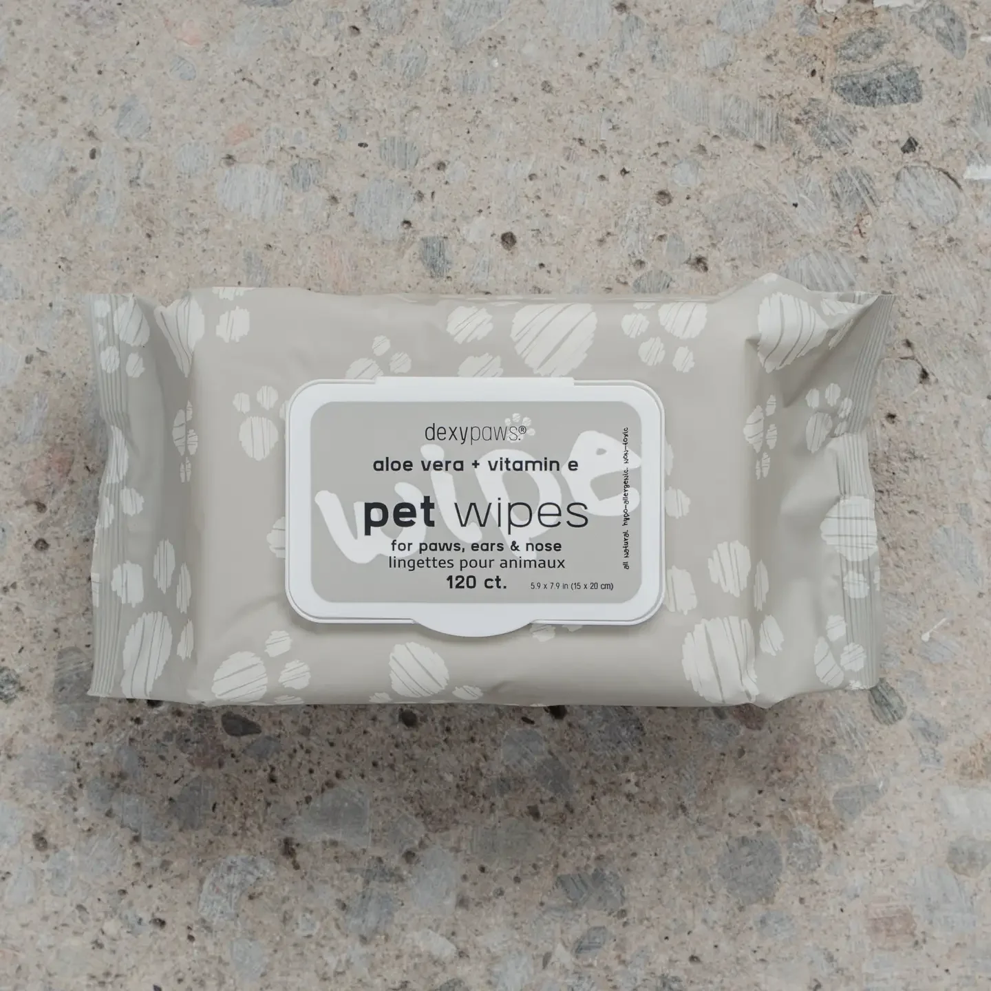 Pet Cleansing Wipes in Resealable Bag - Aloe Vera & Vitamin E