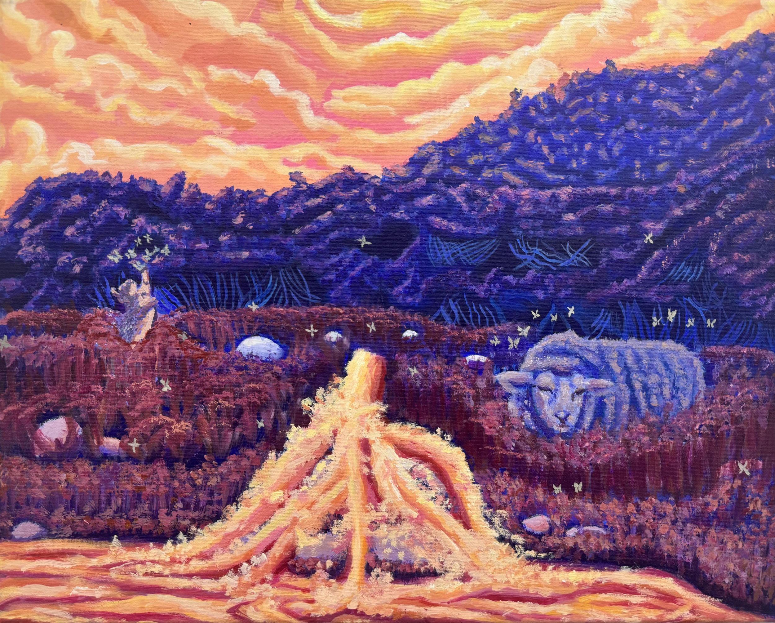 "Soothing Horizon", 2024​. Acrylic paint on canvas.
16" x 24" inches