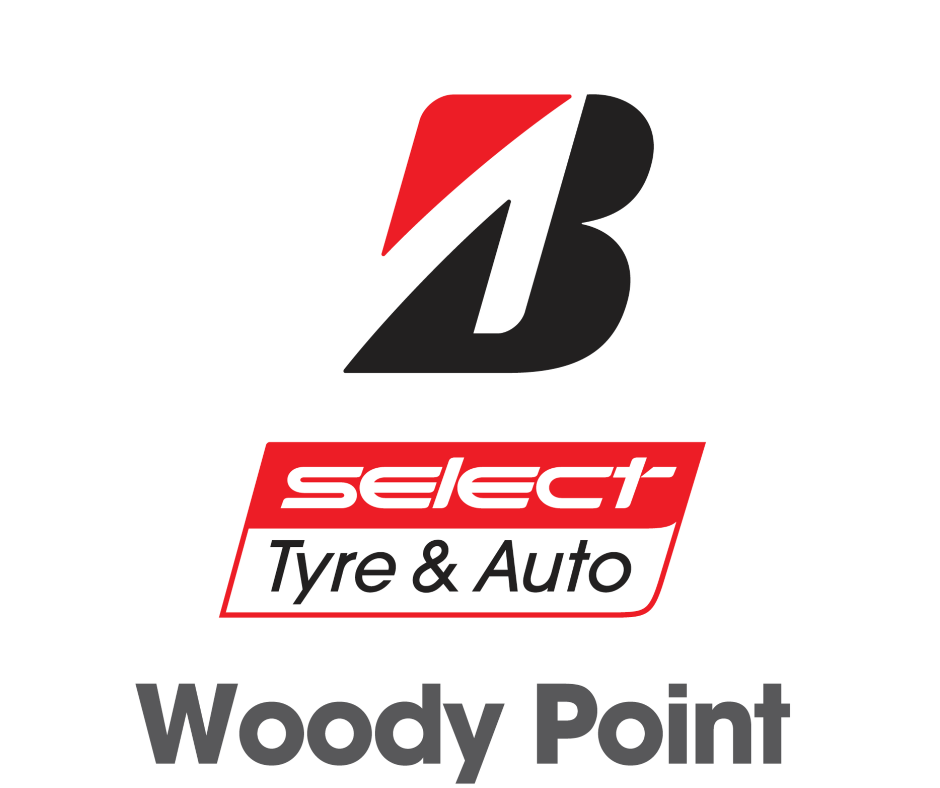 Bridgestone logo with 'Select Tire & Auto' and 'Woody Point' text.