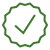 Green check mark inside a circle