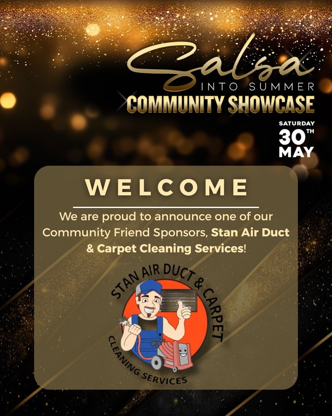 ✨Sponsor Spotlight: Stan Air Duct &amp; Carpet Cleaning Services 🫧✨

We are proud to recognize Stan Air Duct &amp; Carpet Cleaning Services as a valued Community Friend sponsor for our Salsa into Summer Performance Showcase!

Based in Winnipeg, Stan