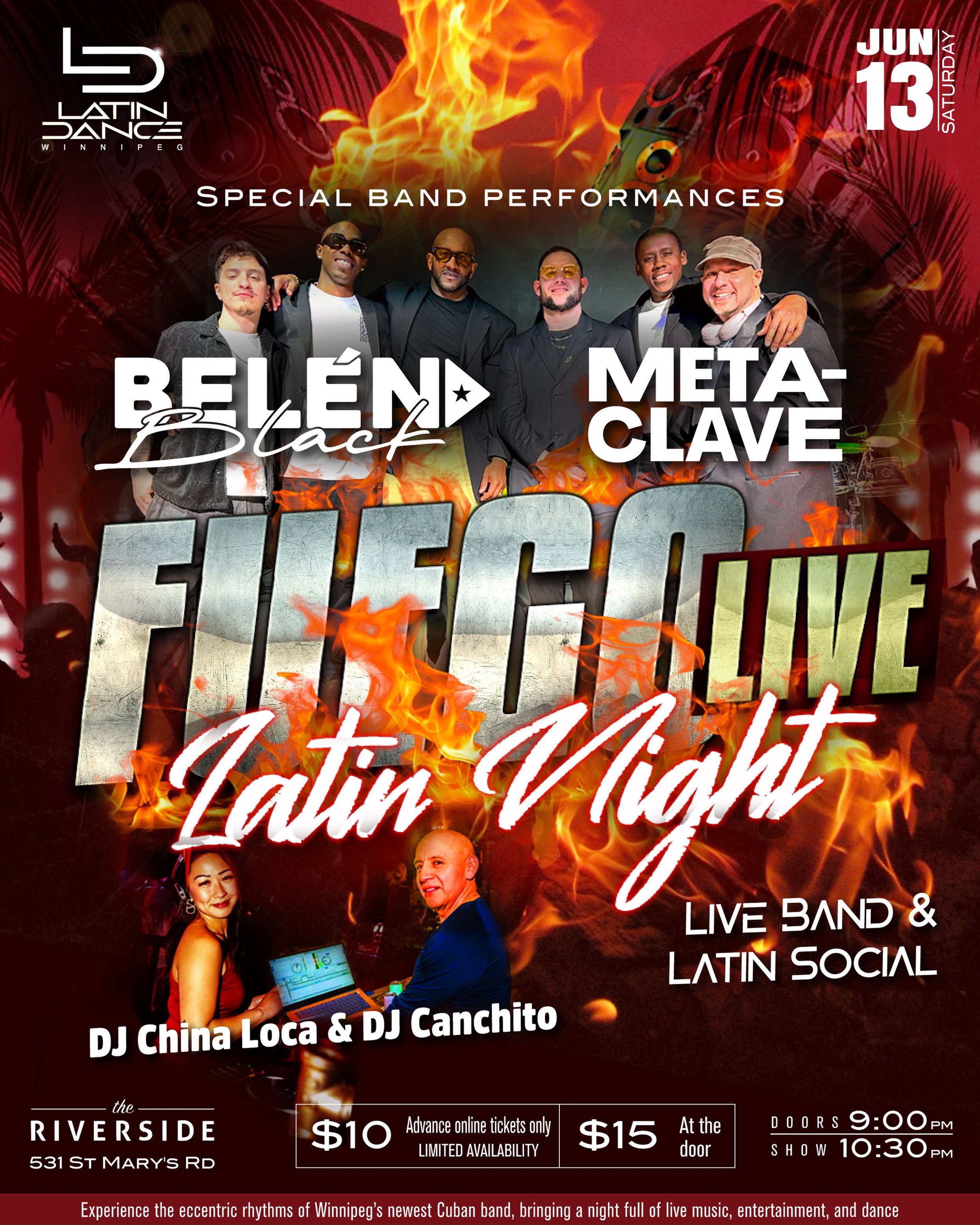 🎶 Winnipeg, get ready to feel the heat AGAIN. 🔥 We&rsquo;re kicking off another Fuego Live with explosive performances by Belen Black and Meta Clave, two of the city&rsquo;s newest Cuban bands bringing electrifying rhythms and irresistible energy t
