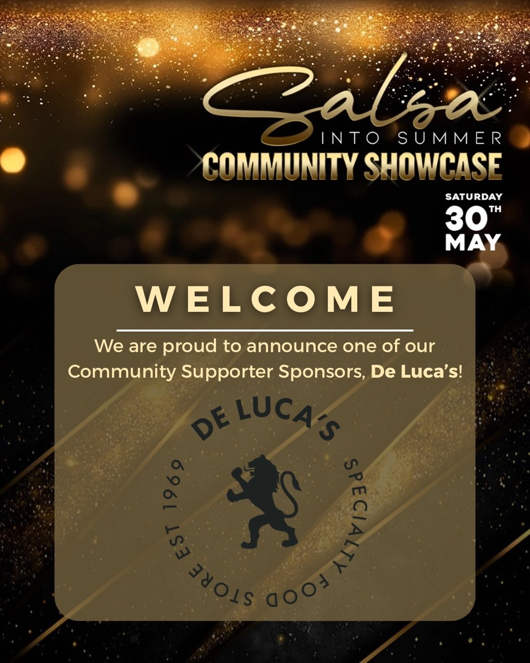 ✨Sponsor Spotlight: De Luca&rsquo;s Specialty Foods 🍕✨

We are proud to recognize De Luca&rsquo;s as a valued Community Supporter sponsor for our Salsa into Summer Performance Showcase happening on May 30th.

De Luca&rsquo;s Specialty Foods is a pro