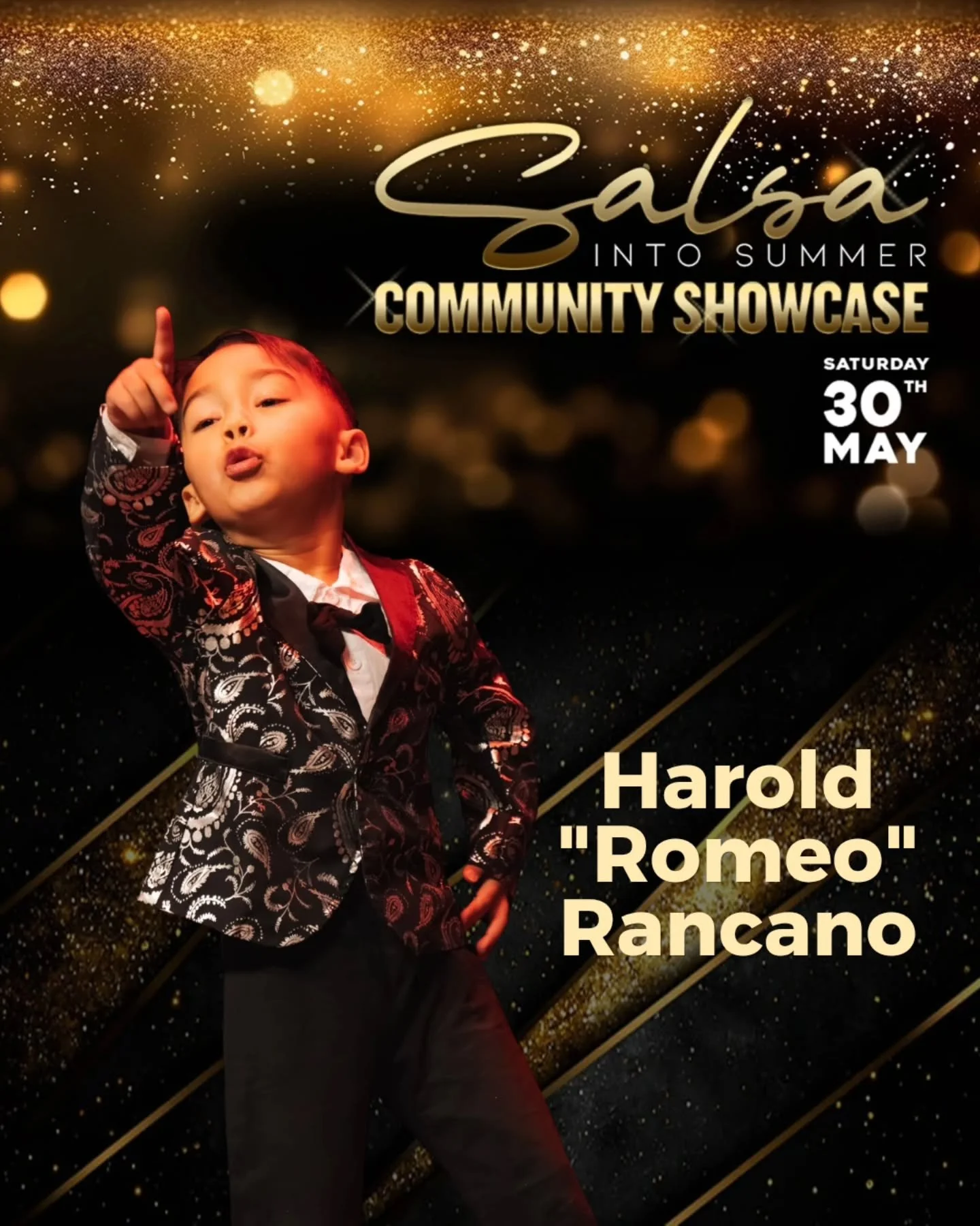 🔥 ARTIST ANNOUNCEMENT: Harold Romeo Rancano 🔥
Get ready to be amazed&hellip; Romeo is hitting the stage once again! 💥

At just 5 years old, Romeo is already making waves in the salsa world. Representing Winnipeg, he captured 1st place at the Canad