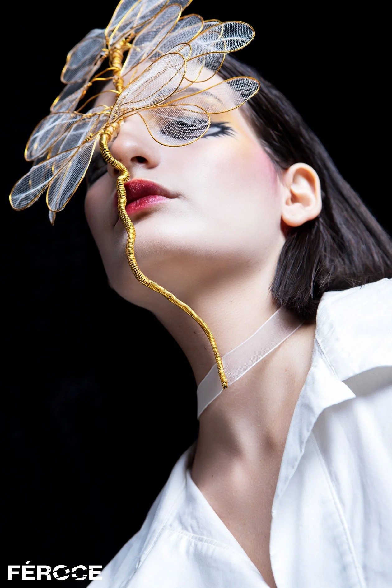  Mask by Maria Foka  instagram.com/thebnchmark  Shirt by Ioannis Koulouris  instagram.com/ioannis_koul  Skirt by Ioannis Koulouris  instagram.com/ioannis_koul 