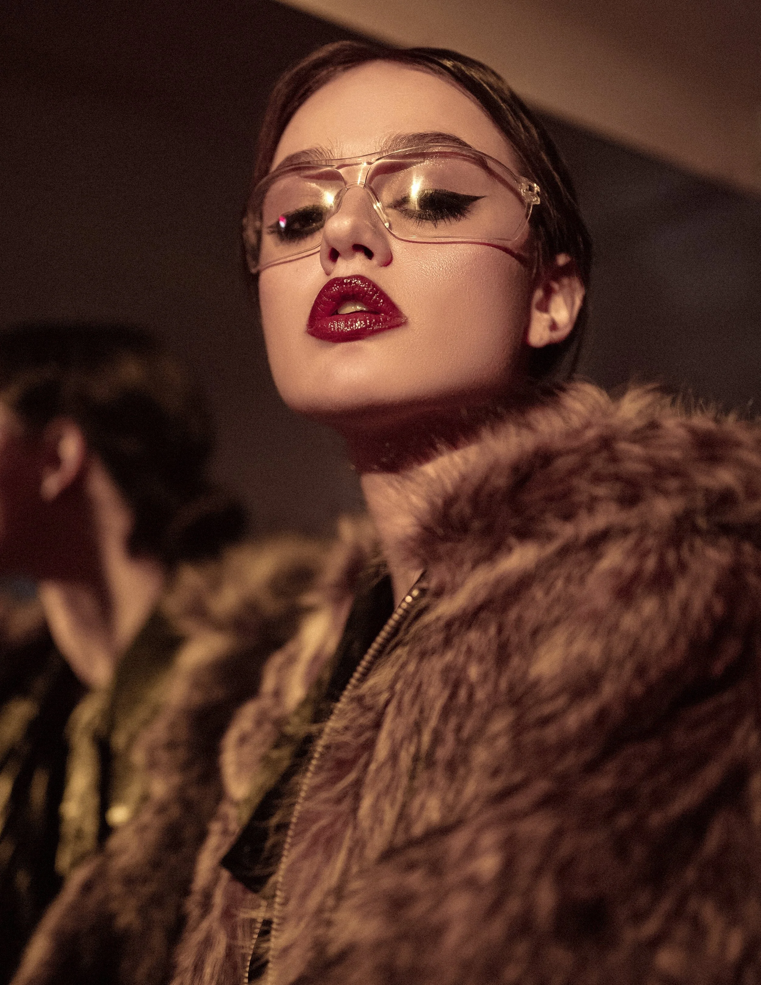  Wardrobe Credits:  jacket Polbot, top H&amp;M, neck scarfs Vintage, trousers H&amp;M, earrings Asos.   leather coat Ibivio Pelle, shoes Sintezia @sintezia, 