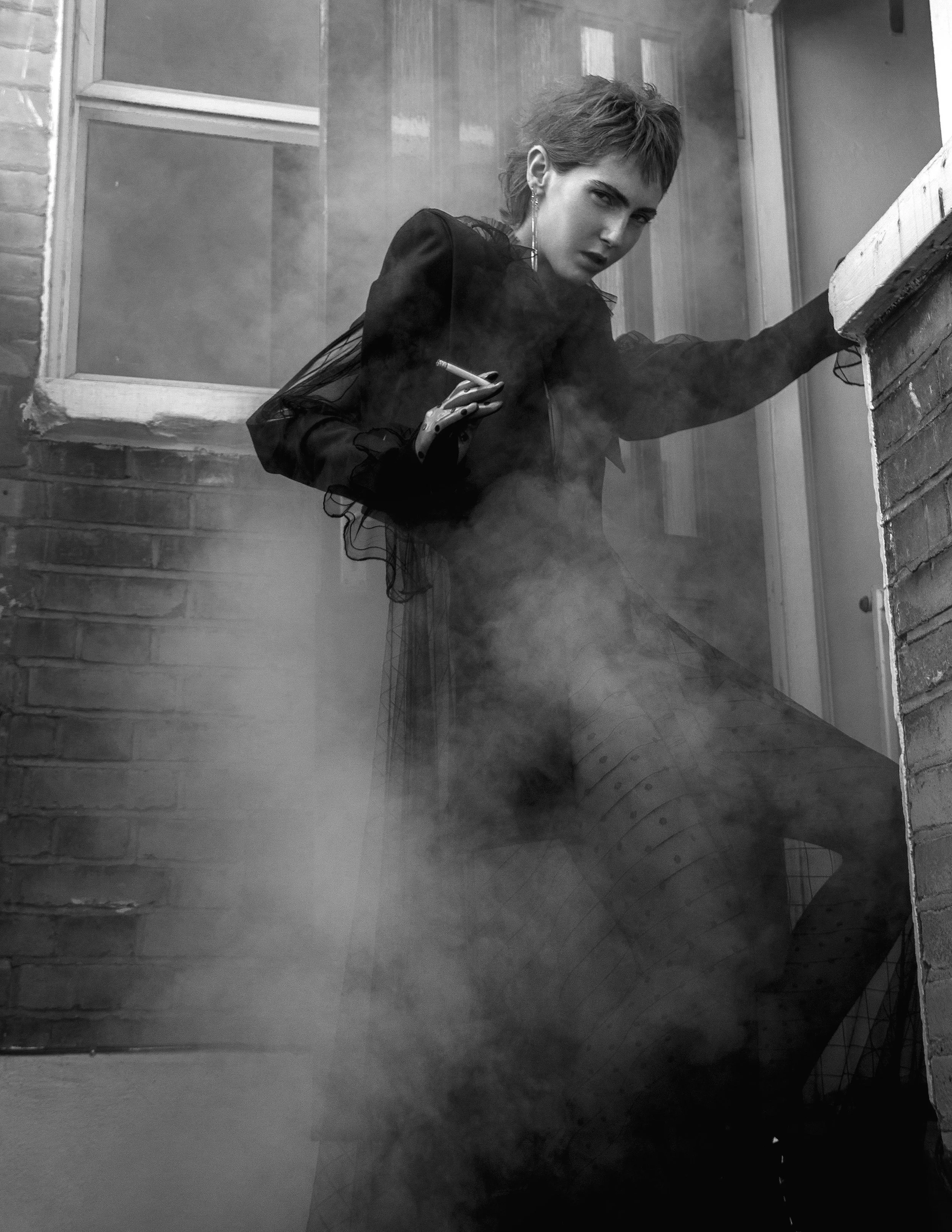  Dress - Ruedi by Ruedi Maguire Jacket - Sang Yoon Gloves - Atsuko Kudo Earrings - Gina Melosi Tights - Wolford Shoes - Valentino 