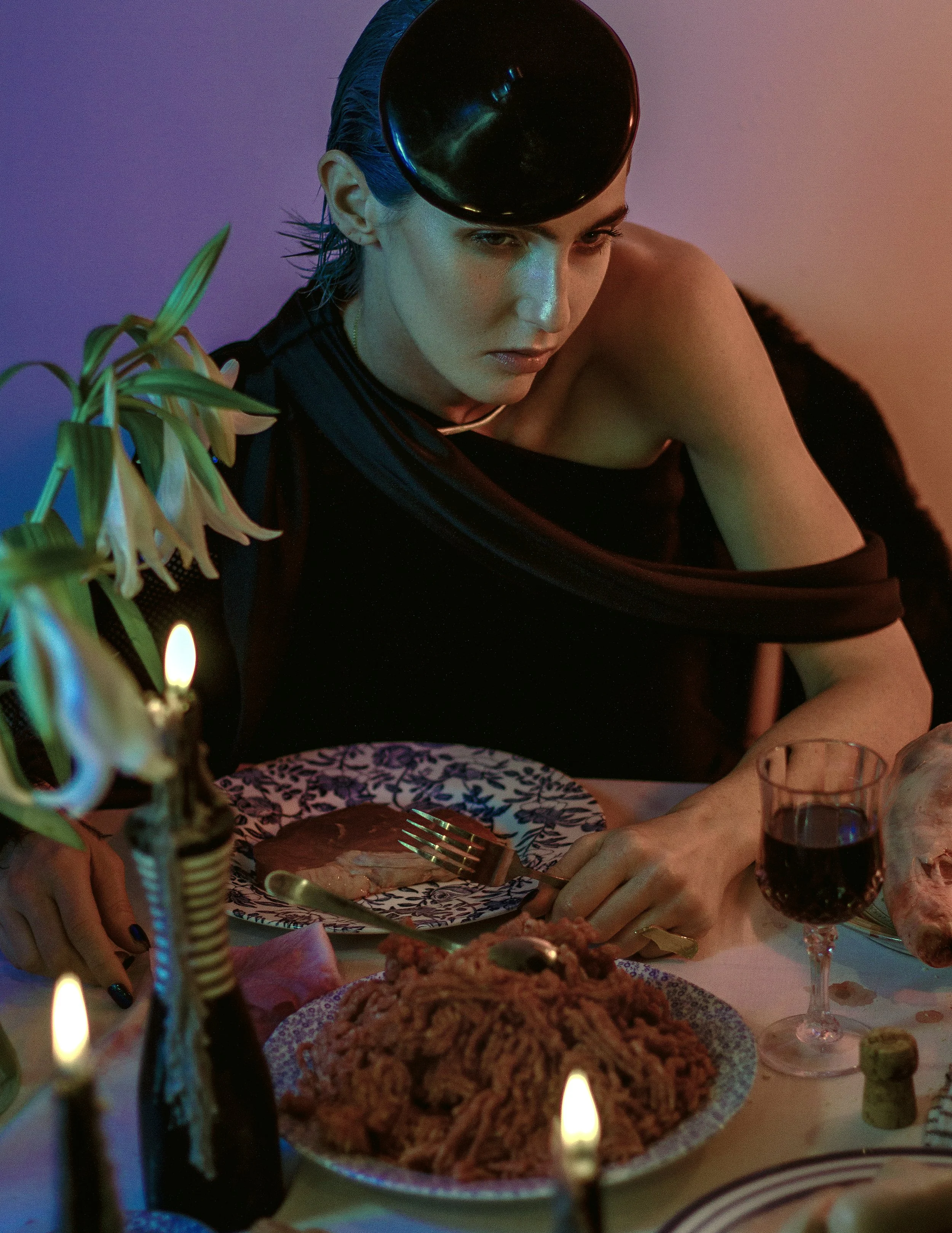  Dress - Ruedi by Ruedi Maguire Hat - Atsuko Kudo Ring - Gina Melosi Cuff - Jessica Beecham 