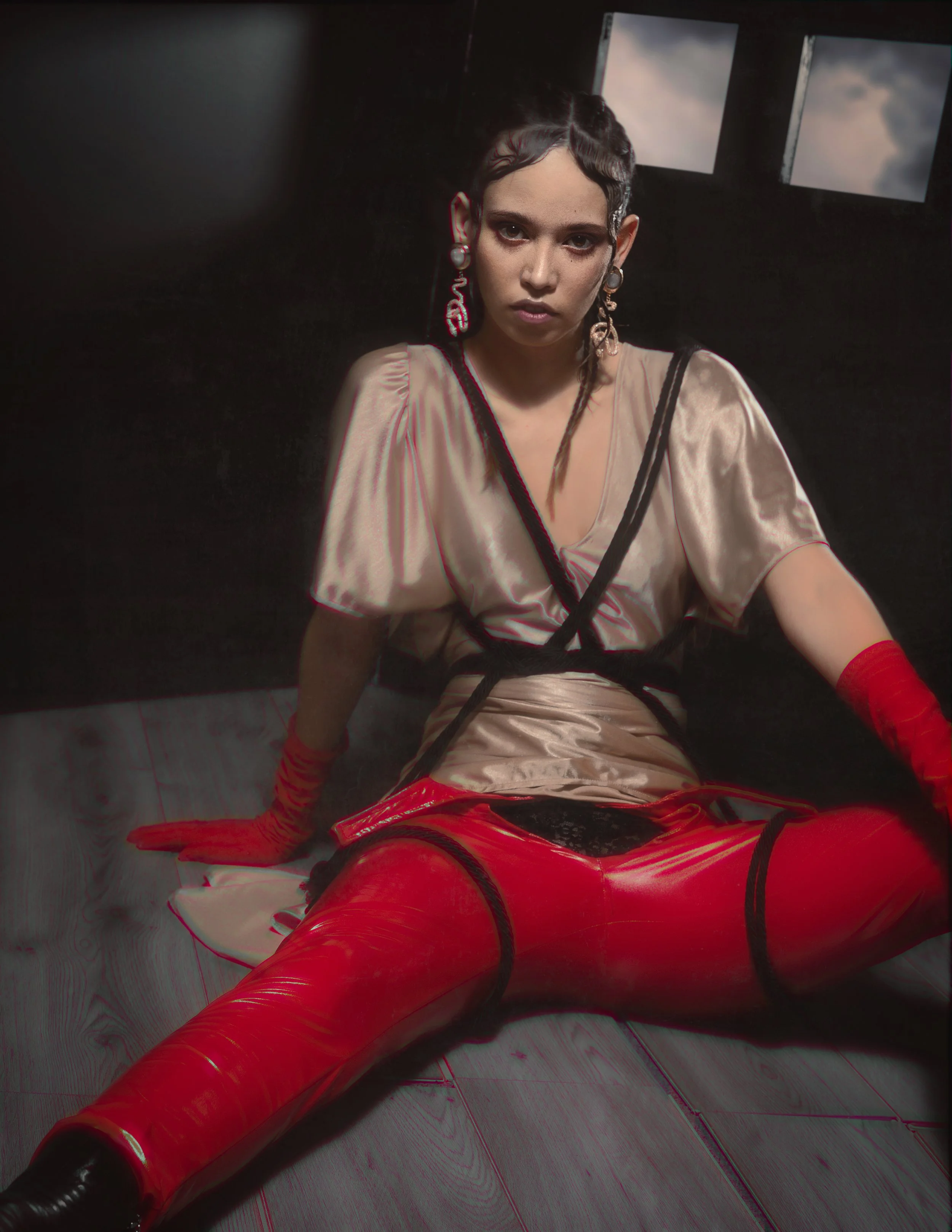  Photographer: Emmanuel Castañeda  Model: Monica Valencia. @ET Model  Makeup Artist: Diego Solis @Diego Solis   Wardrobe Stylist: Emmanuel García  Stylist: Ivy Chaotic  Hair Stylist: Robbie Martinez  Assistant: Sofia Rivera    Wardrobe Credits:   Dre