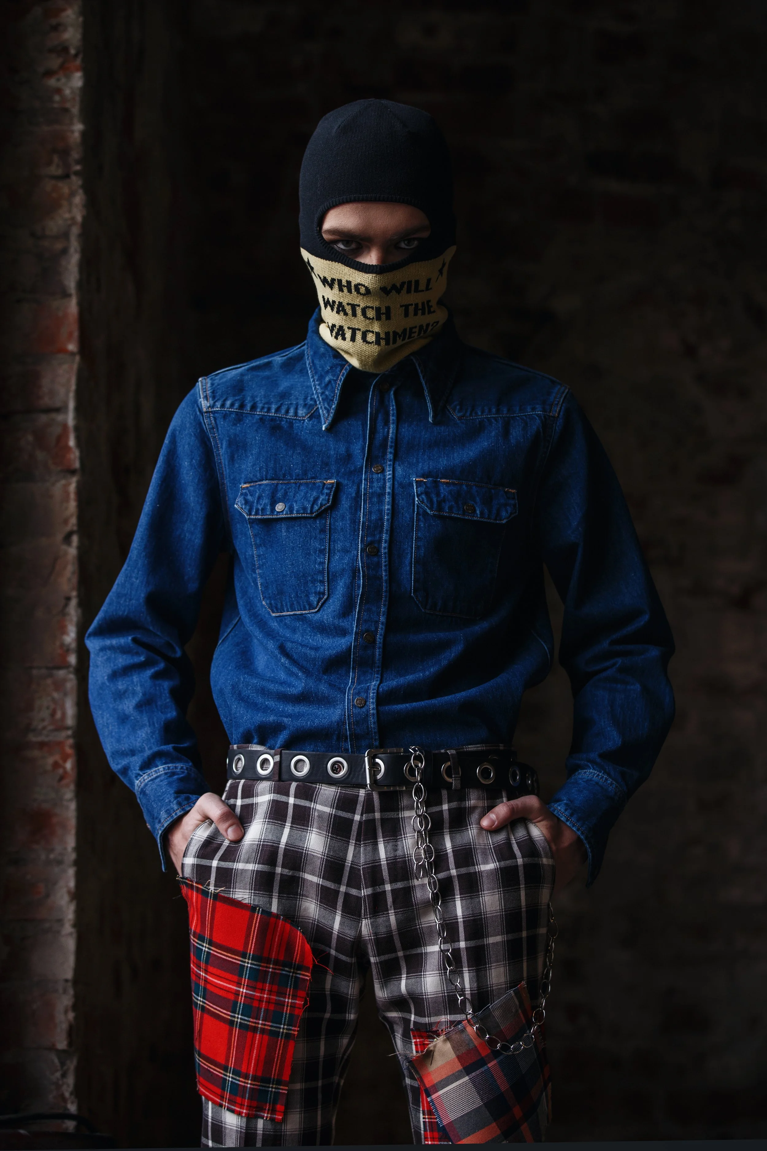  Photographer: Nadya Meleshko  Model: Ilya Chernobavskiy  Wardrobe Stylist: Dolinskaya Diana  Make-Up Artist: Regina Yagofarova    Wardrobe Credits:  Hat Volchok  Shirt Calvin Klein  Trousers ANDREA CAMPAGNA  Belt Diesel  Shoes Dr. Martens 