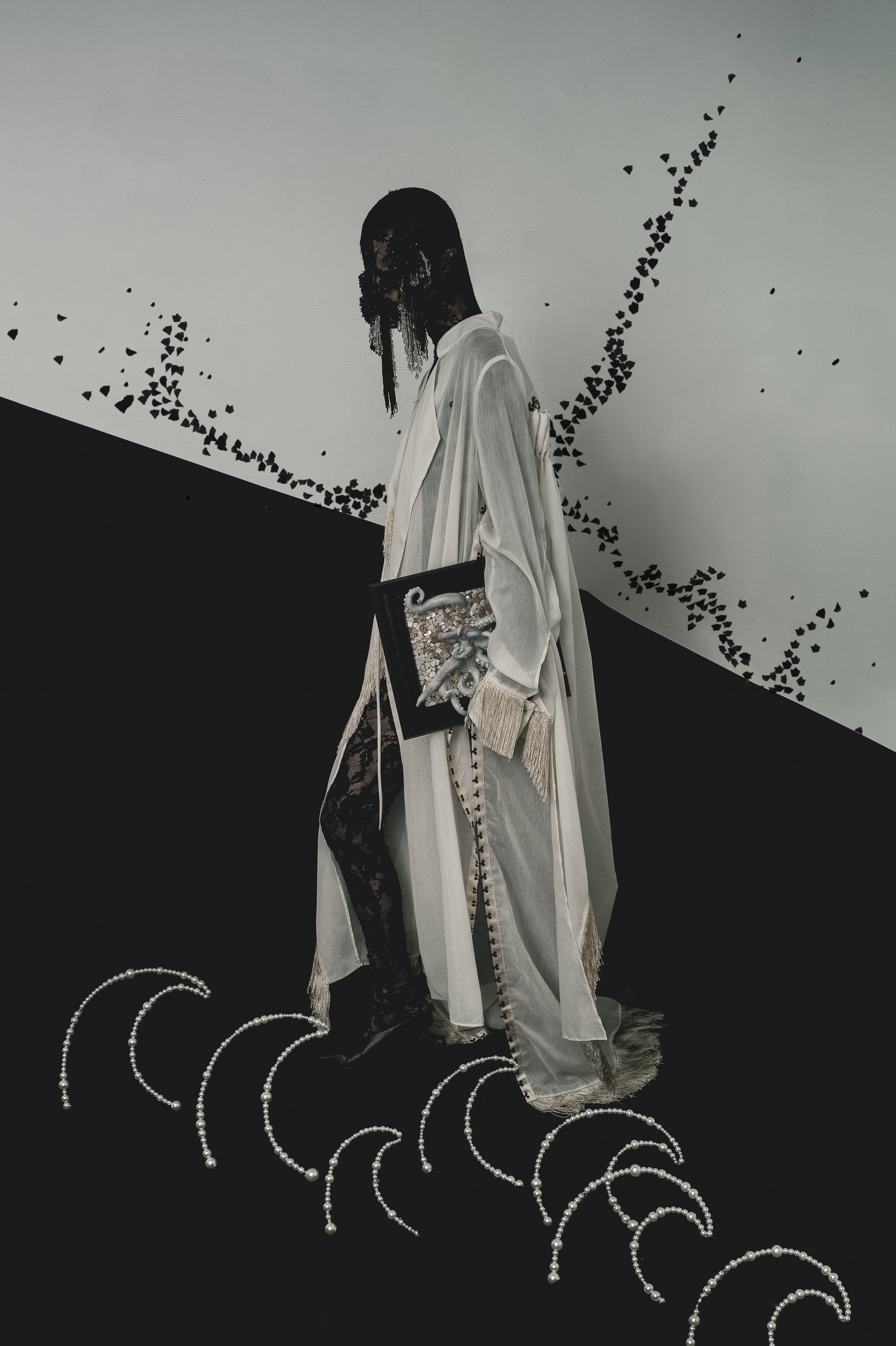  Wardrobe Credits:  Top / Bottom: Yayi Chen  Shoes: Andree Kong  Jewellery: Mona Liu 