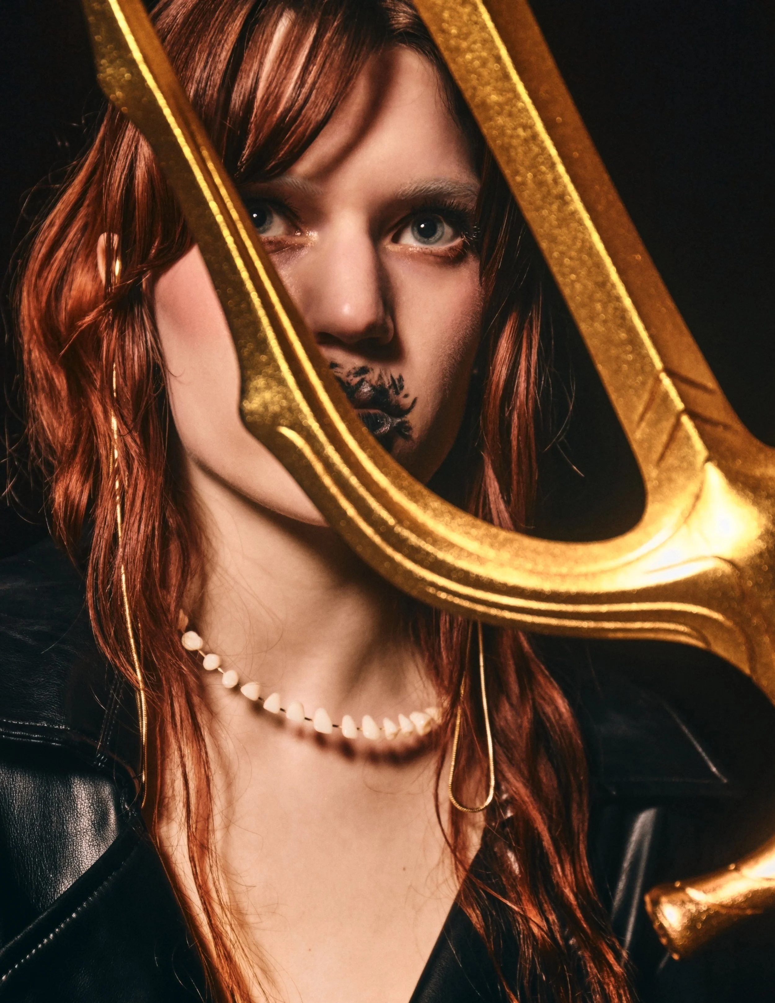  Wardrobe Credits - Look 2  Necklace: Custom, designed and constructed by Celine Simpson  Earrings: MAM  Coat: Manière De Voir, *custom reimagined with spider conch by Celine Simpson 