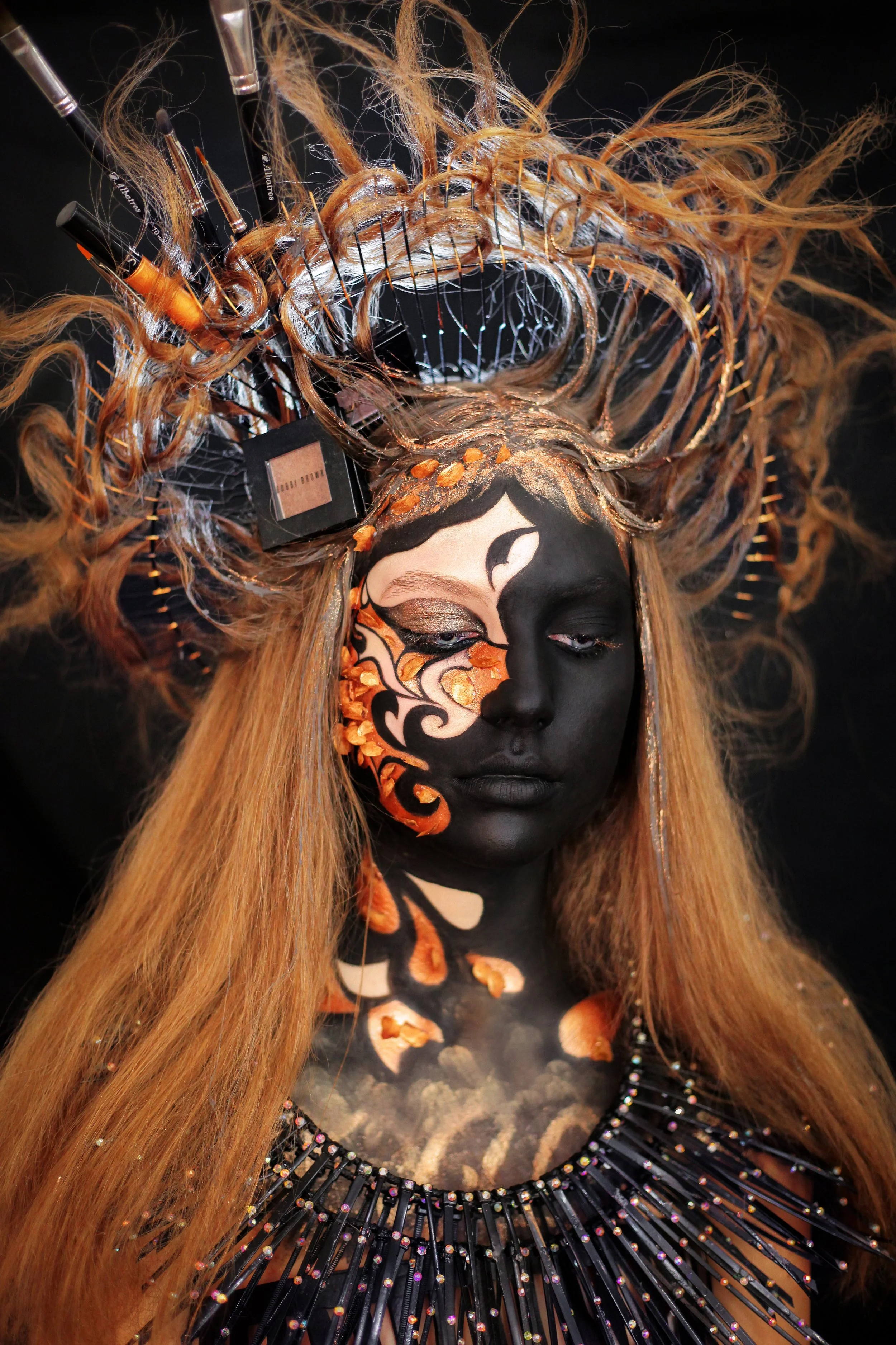  Photographer: Anastasiya Pyankova  Model: Mariya Dronova  Makeup Artist / Fashion Designer / Accessory Designer: Ekaterina Andreeva  Hair Stylist: Olga Popova  Creative Director: Anna Dekina 