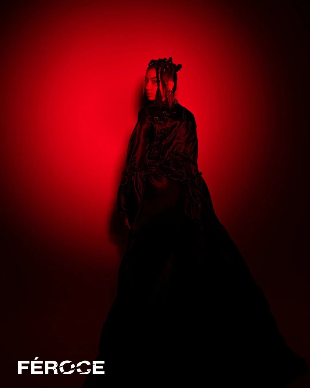  Navy Nightgown and Asymmetric Pleated Trousers by Vanessa Ho Yi Cheung @vanessahoyicheung / Boots by ASOS @asos / Jewellery is Stylists archive 