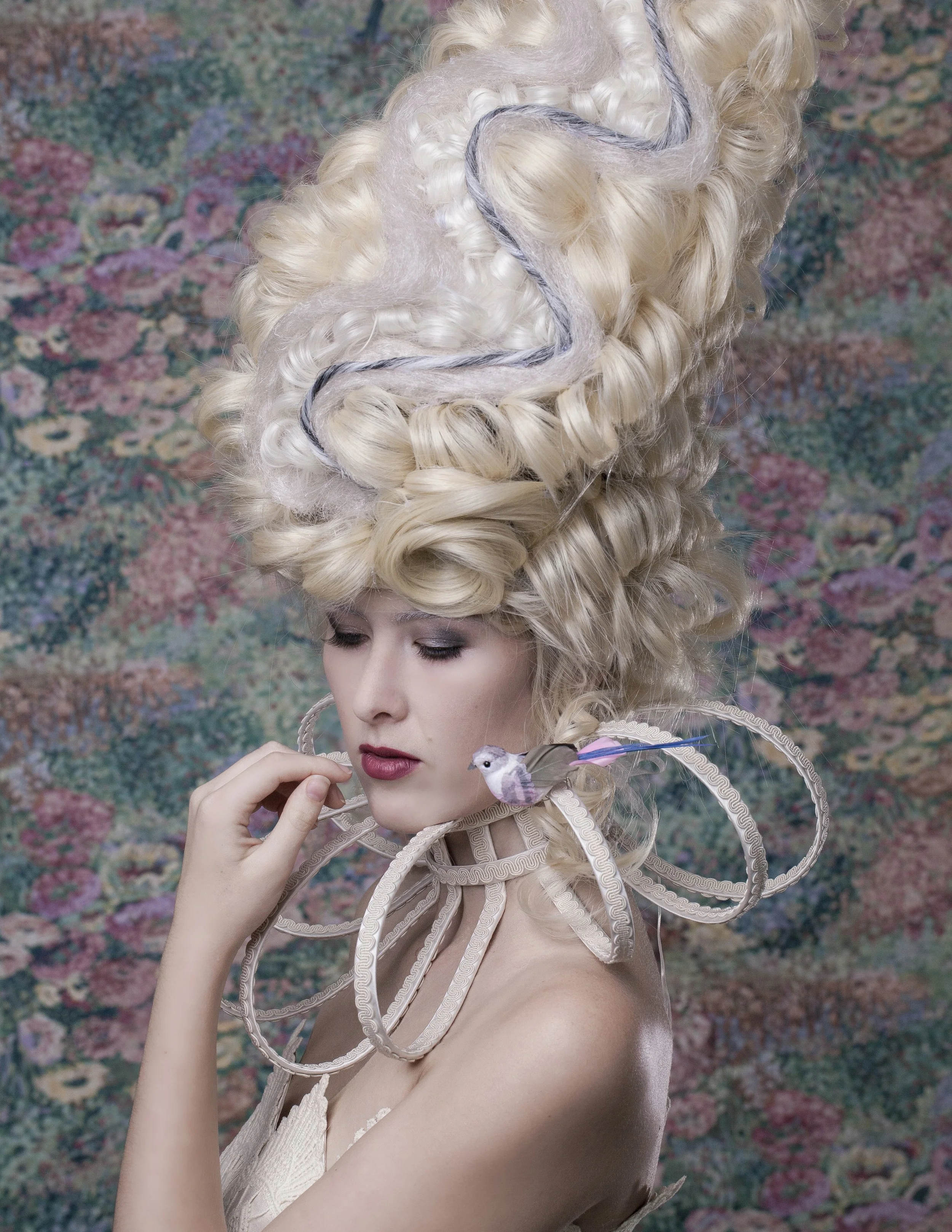  Photographer/Retoucher: Austin Robertson  Female Model: Sienna Hayes  Makeup Artist/Hair Stylist: Heather Werner @Zenobia  Accessory Designer/Wardrobe Stylist/Fashion Designer: Designer Kata Mari  Wardrobe + Accessory Designer: Kata Mari 