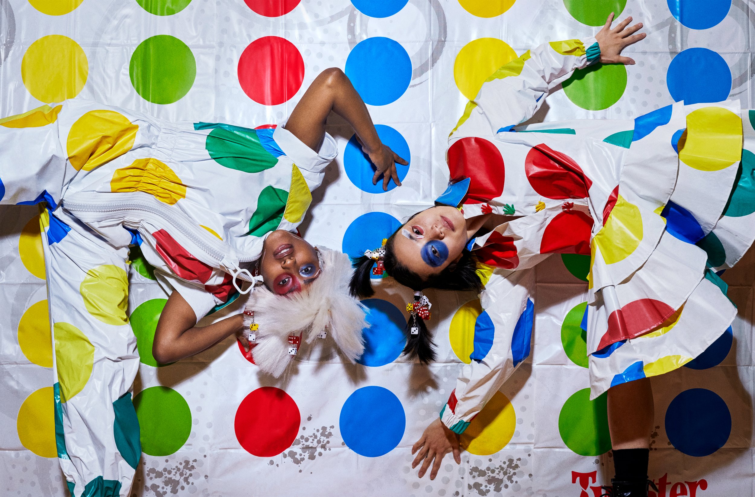  Photographer: Steven Warren    Female Model: Jewell Jones    Female Model: Kiki Harada    Makeup Artist: Amirah Stone    Fashion Designer/Wardrobe Stylist: Zoe Grinfeld    Wardrobe: Upcycled Twister Dress — Kata Mari   