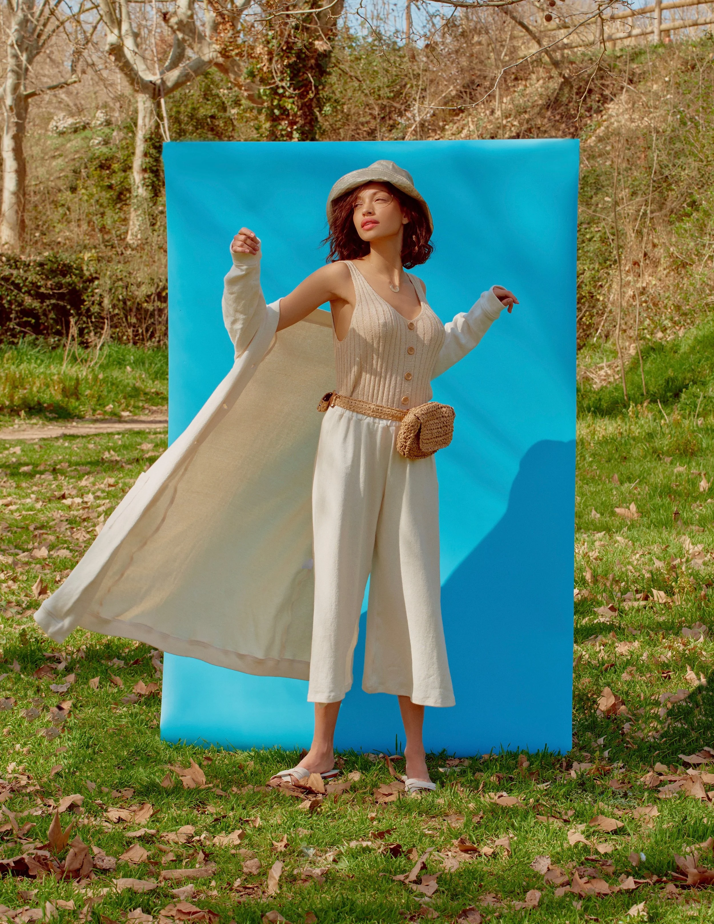  Photographer: David Garcia  Model: Sabrina Sancler @ Lenis  Makeup Artist: Vanessa Crespo  Wardrobe Stylist: Aina Caballero  Assistant: Mike F. Pamphile    Shirt &amp; Dress: Colmillo de morsa  Bag: Bonitisimo  Earrings: Pdepaola  Bracelet: Linearge