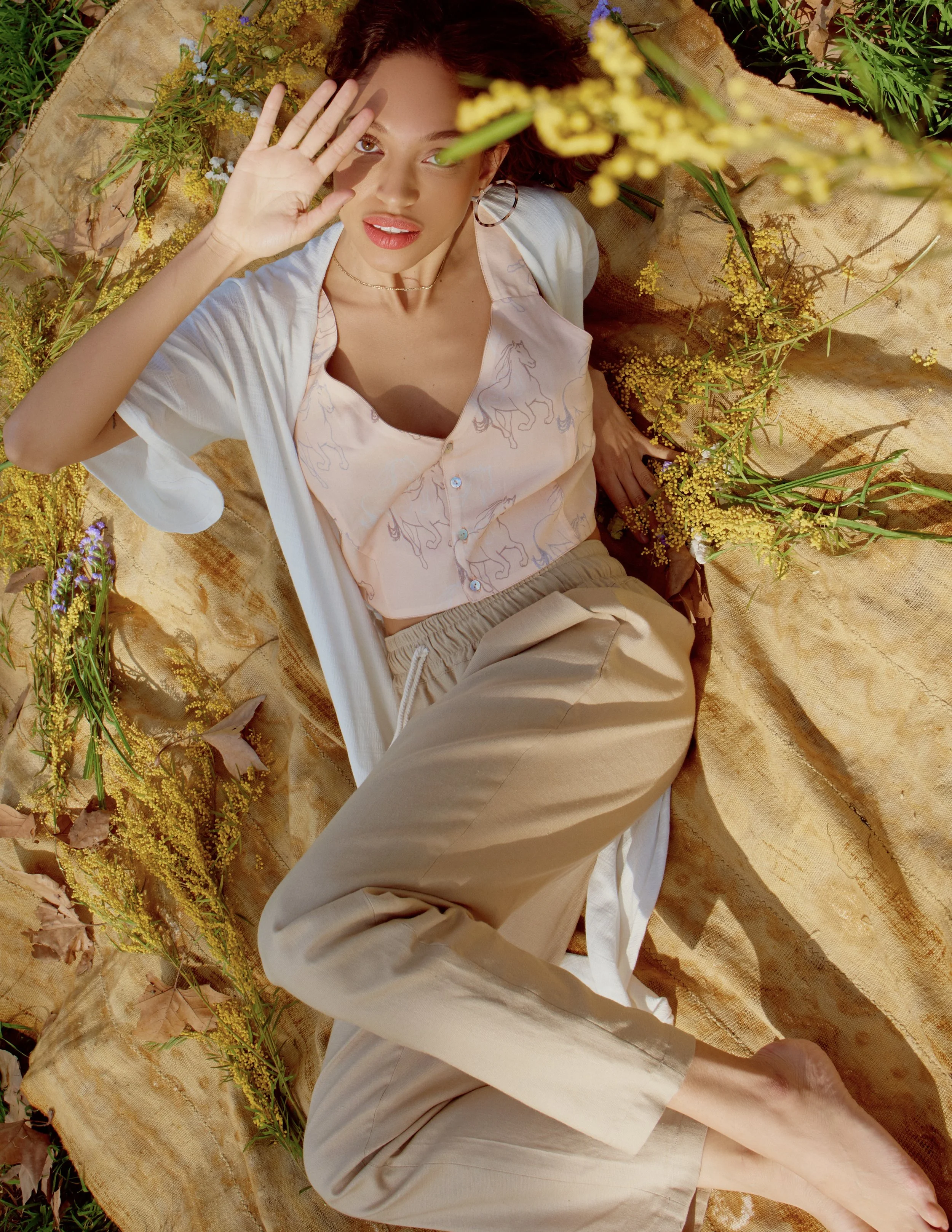  Photographer: David Garcia  Model: Sabrina Sancler @ Lenis  Makeup Artist: Vanessa Crespo  Wardrobe Stylist: Aina Caballero  Assistant: Mike F. Pamphile    Top: Colmillo de morsa  Trousers &amp; Jacket: Nea Badson  Choker: Maria doases  Earrings: Pd