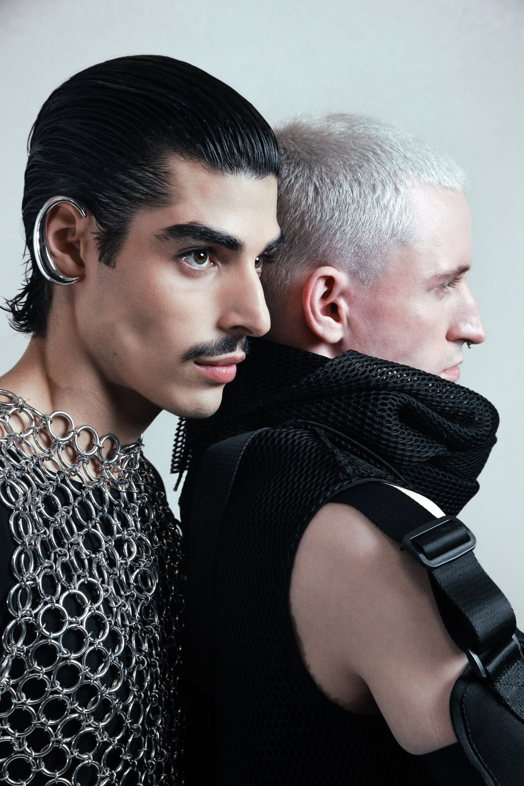  Photographer: Jure Perisic  Model: Matheus M.  Model: Adam N.  Hair Stylist: Shotaro Terashima  Wardrobe Stylist: Silvio Ivkic  Art Director: Silvio Ivkic    Wardrobe:  A. BURACHID  I.G.O.R. by Igor Dobranic  CODED EDGE 