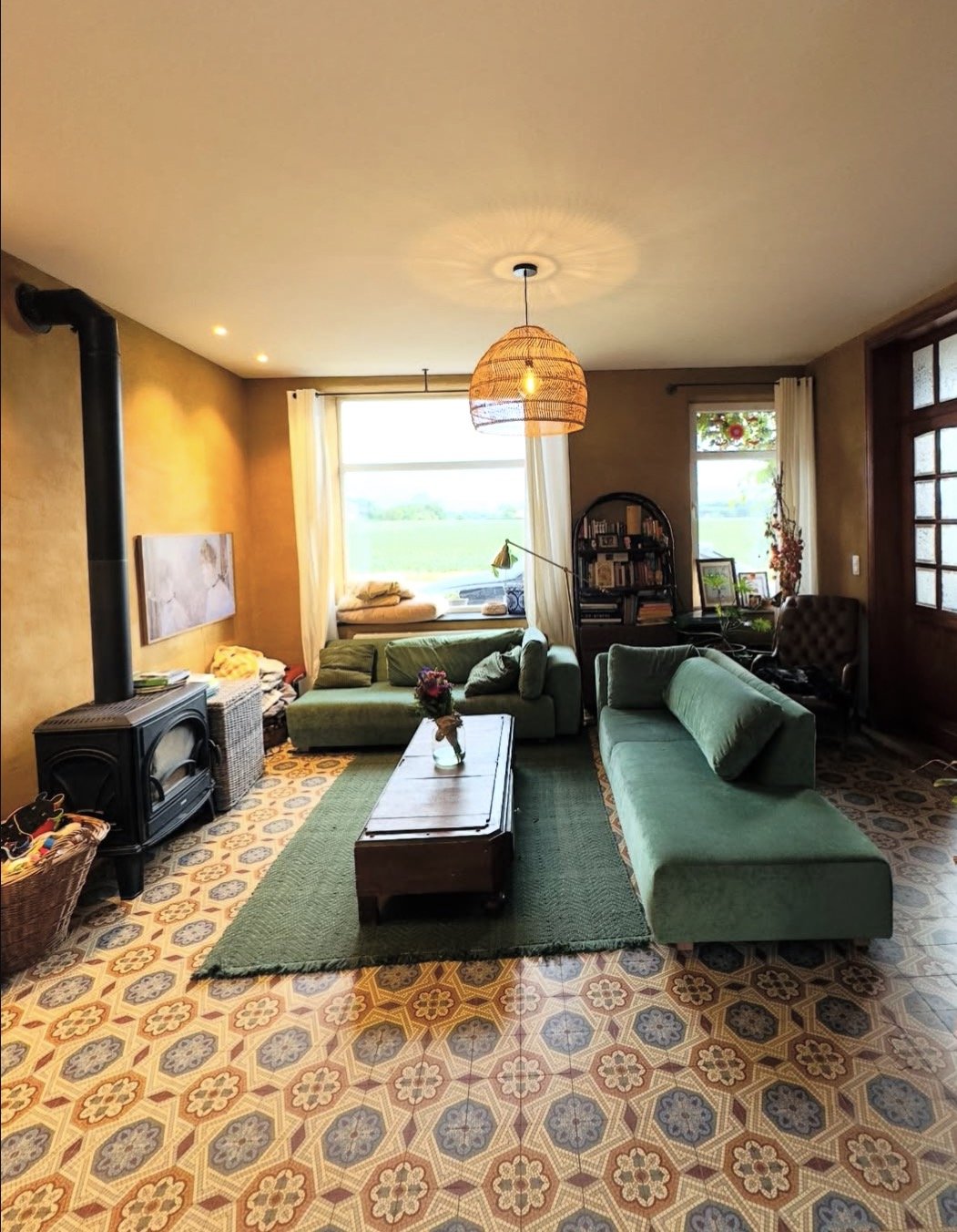 Afgewerkte leemstuc in Pellenberg