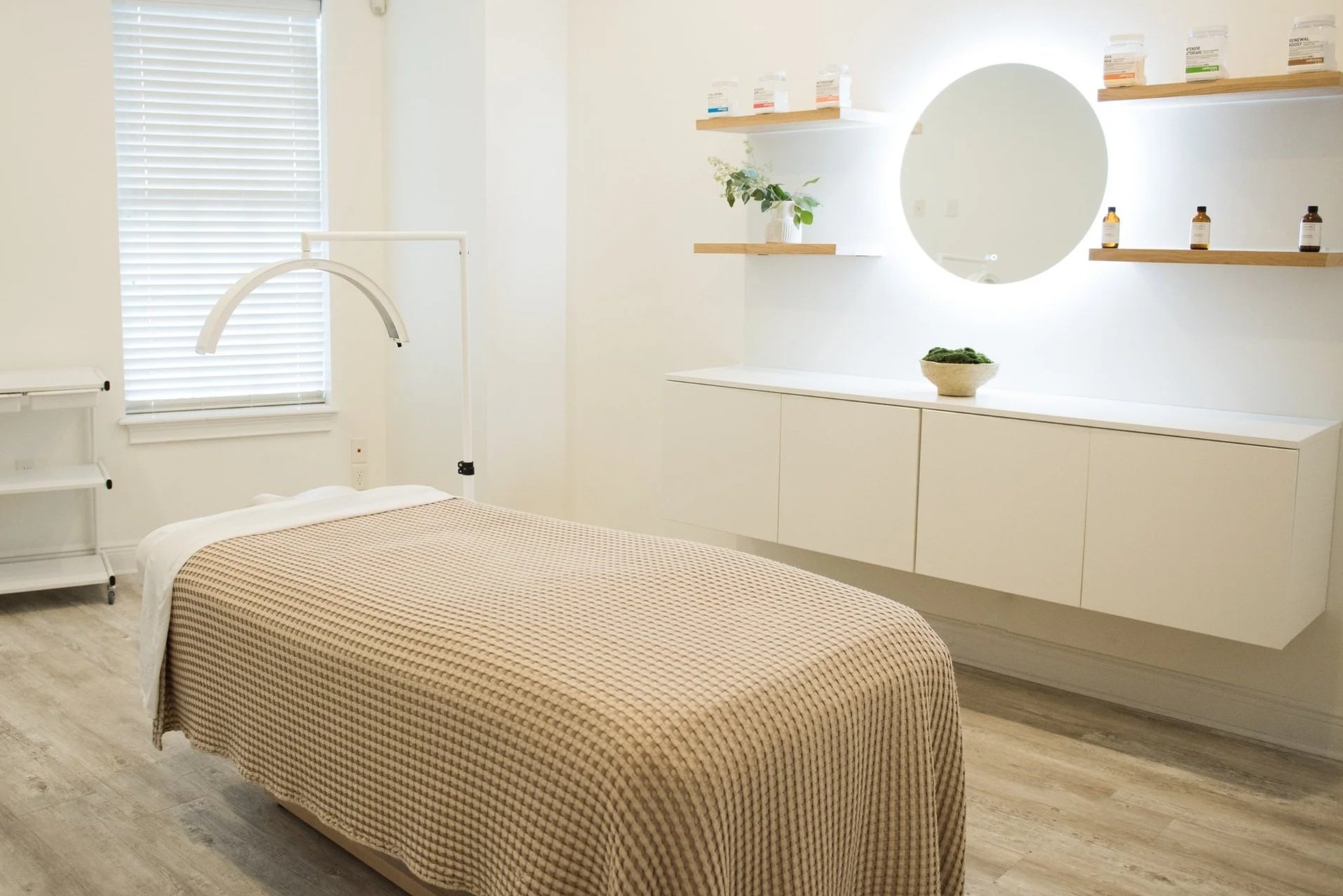 Facial treatment room at SkinLab Aesthetic Clinic in Tallahassee, FL.
