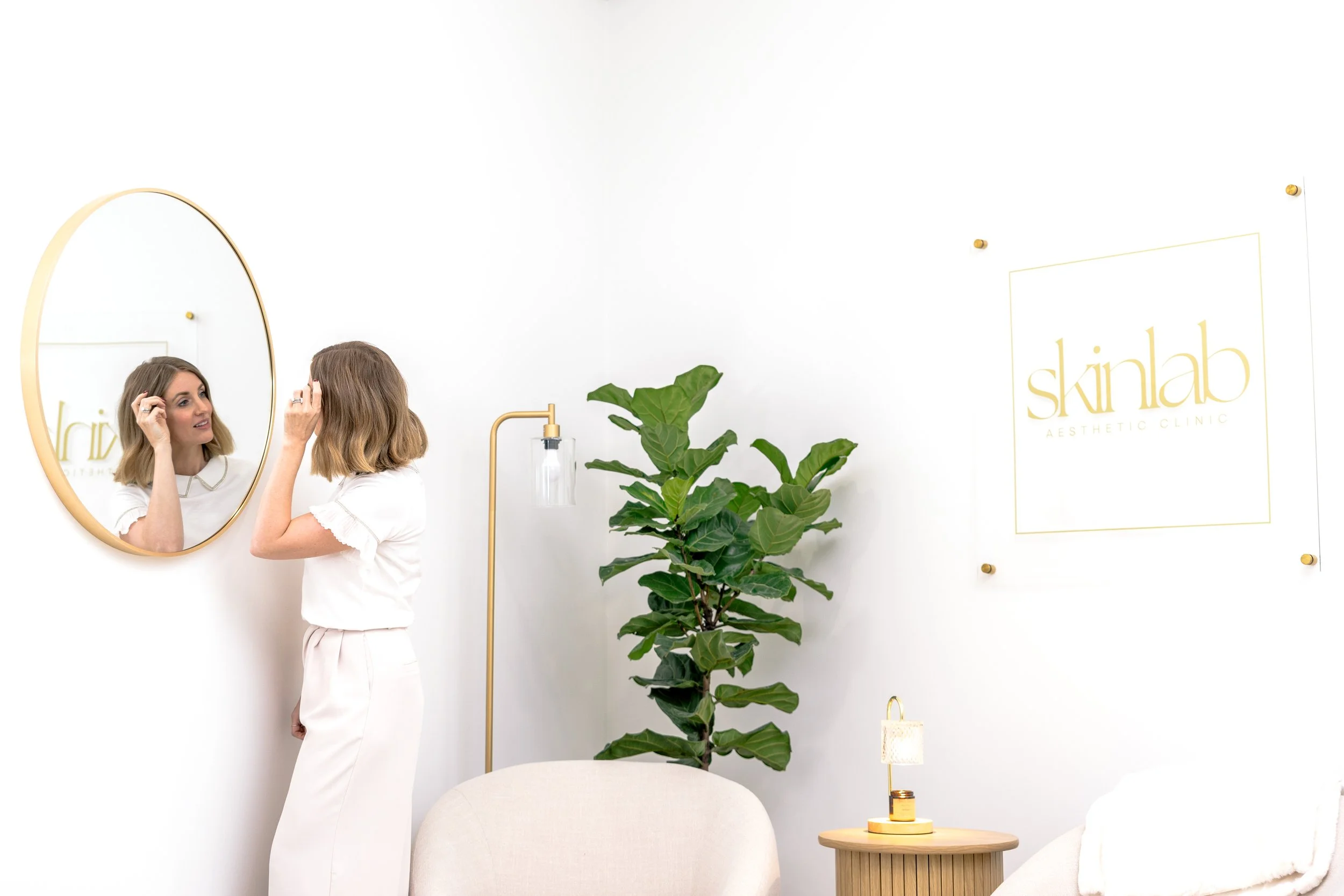 SkinLab Aesthetic Clinic interior and reception area in Tallahassee, FL.