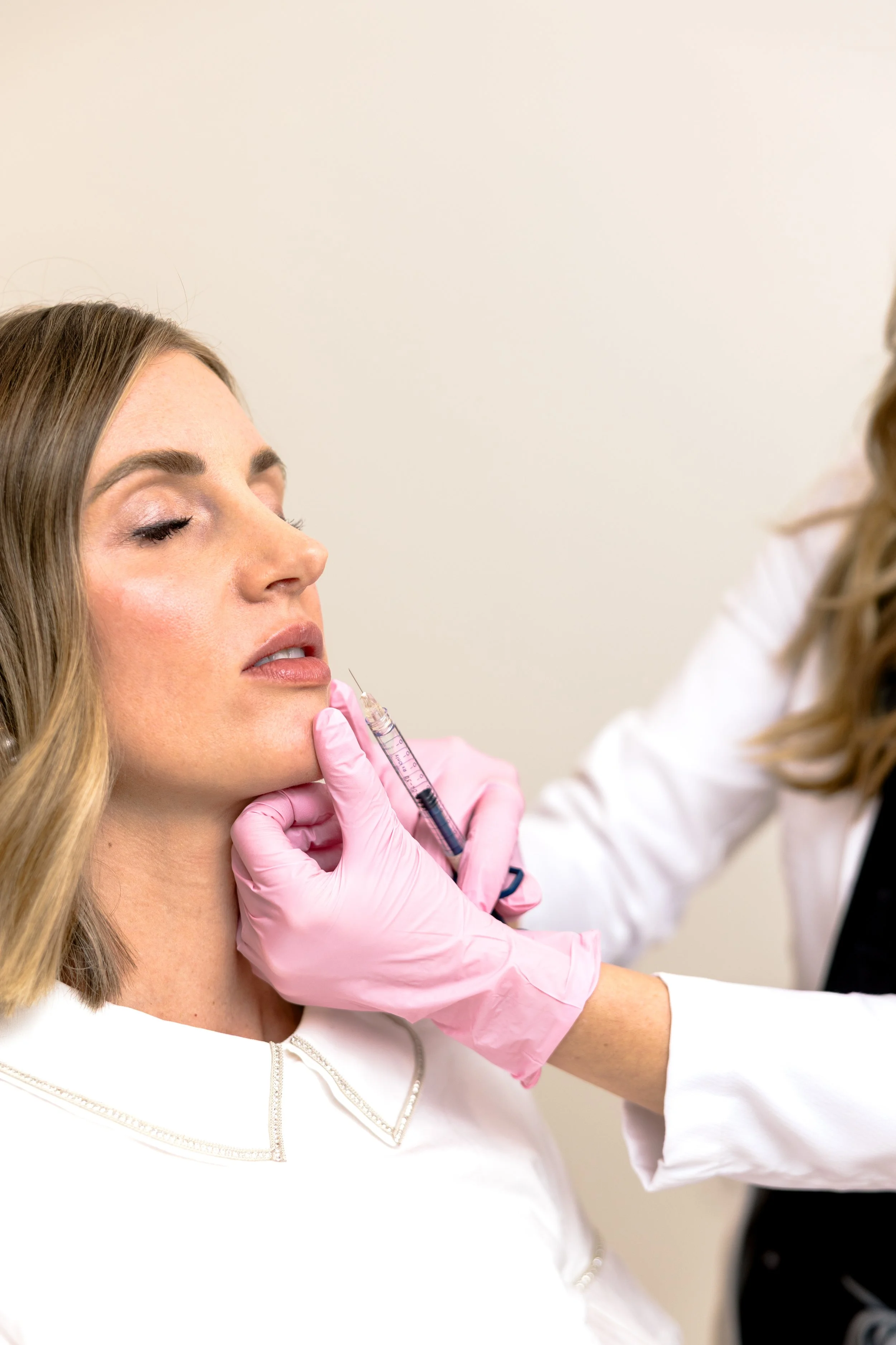 Lip filler treatment at SkinLab Aesthetic Clinic in Tallahassee, FL.