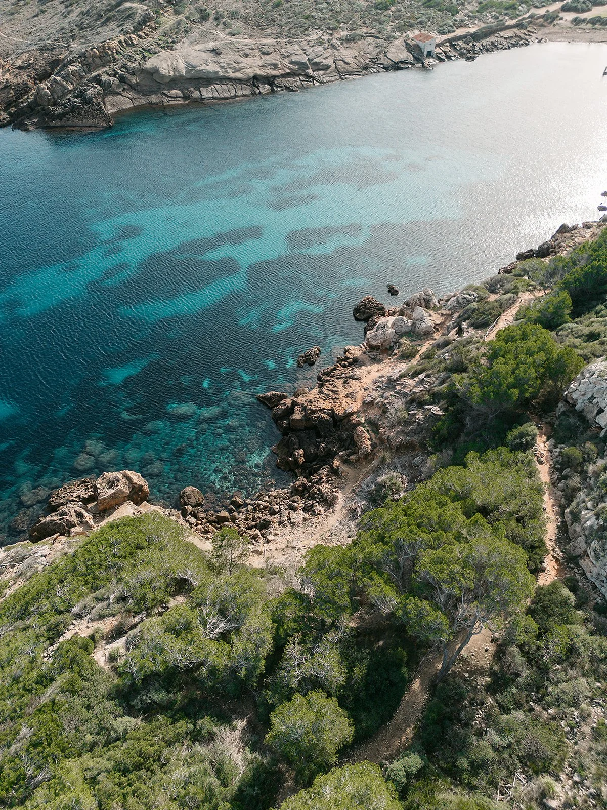 Swimming spot in Menorca next to cami de cavalls