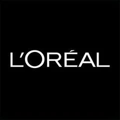 L'Oréal logo on a black background