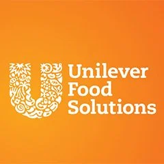 Unilever Food Solutions logo on an orange gradient background