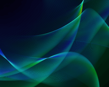Abstract digital wave design with blue, green, and black colors.