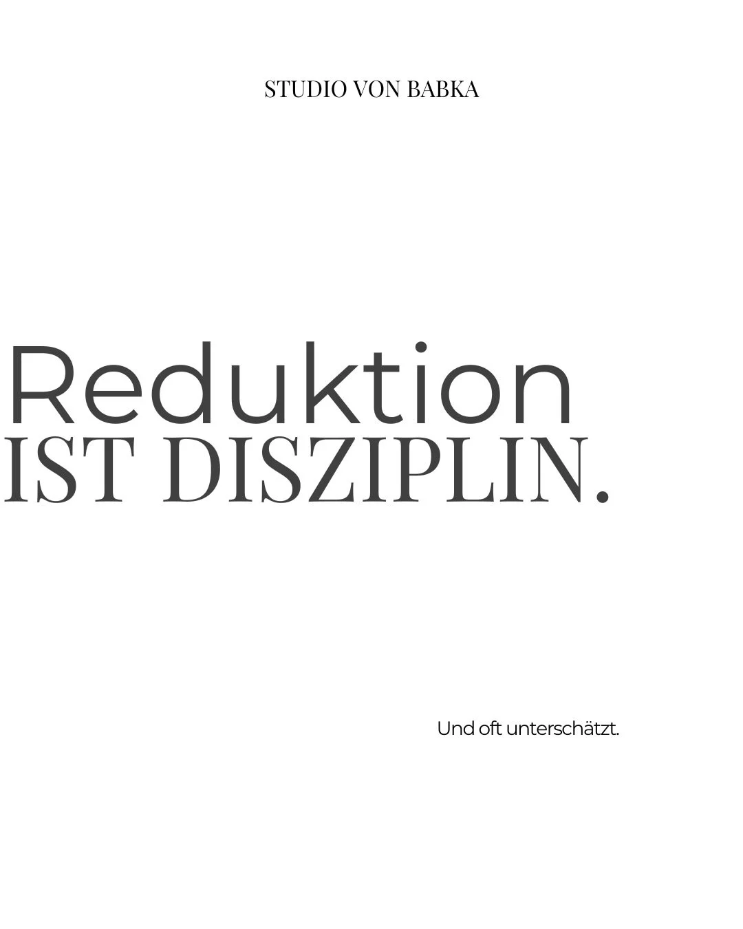 In meinen Projekten bedeutet das:
. klare Grundrisse
. eindeutige Zonen
. Materialien mit Ruhe
. Gestaltung ohne &Uuml;berfluss

Denn R&auml;ume funktionieren besser, wenn sie auf das Wesentliche reduziert sind. Reduktion ist kein Trend. Sondern Qual