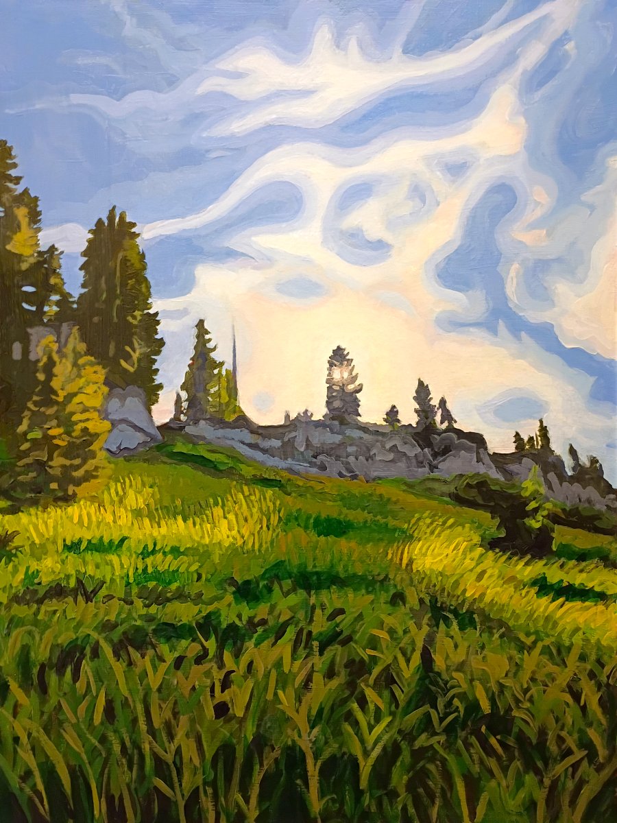 "Canticle of the Sun" (SOLD)
Acrylic on panel, 24X18"