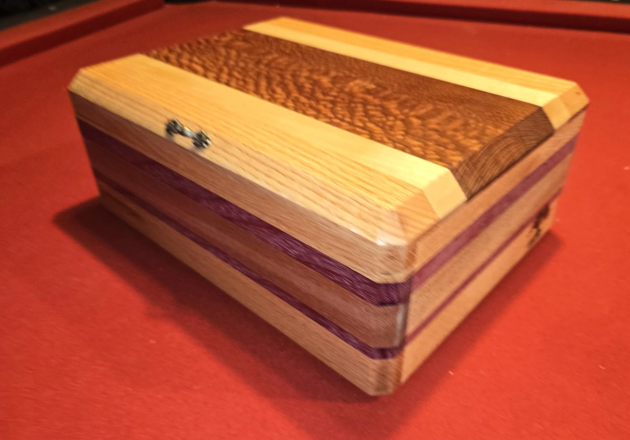 #72 Mixed wood box - Leopardwood w/felt