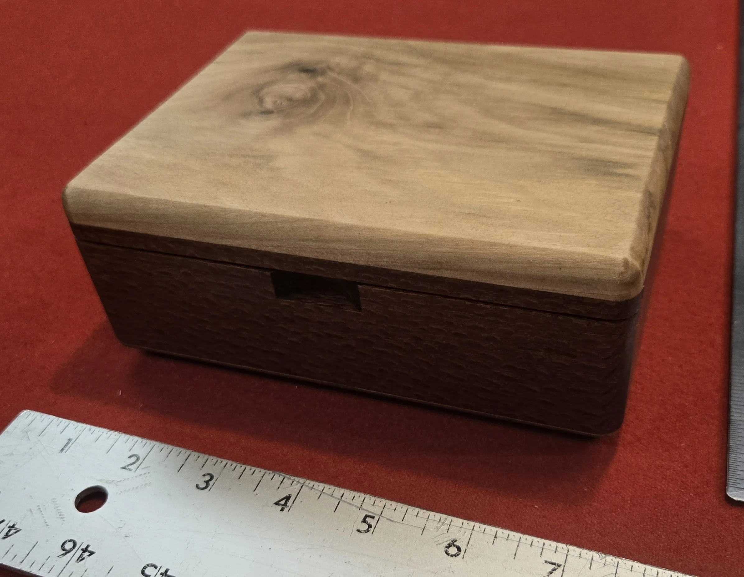 #63 Handmade Leopardwood, poplar small twin keepsake boxes. Together or separate