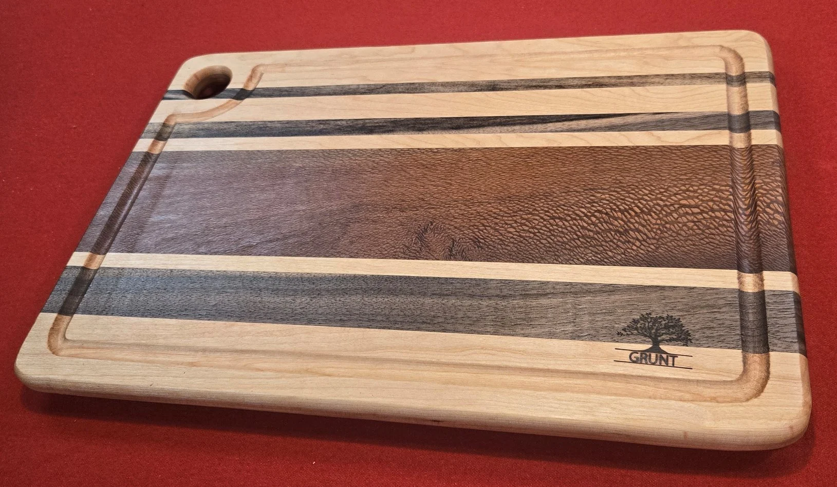 #49 Cutting Board 18 X 11.5 X 1 Cherry/Leopardwood/Walnut