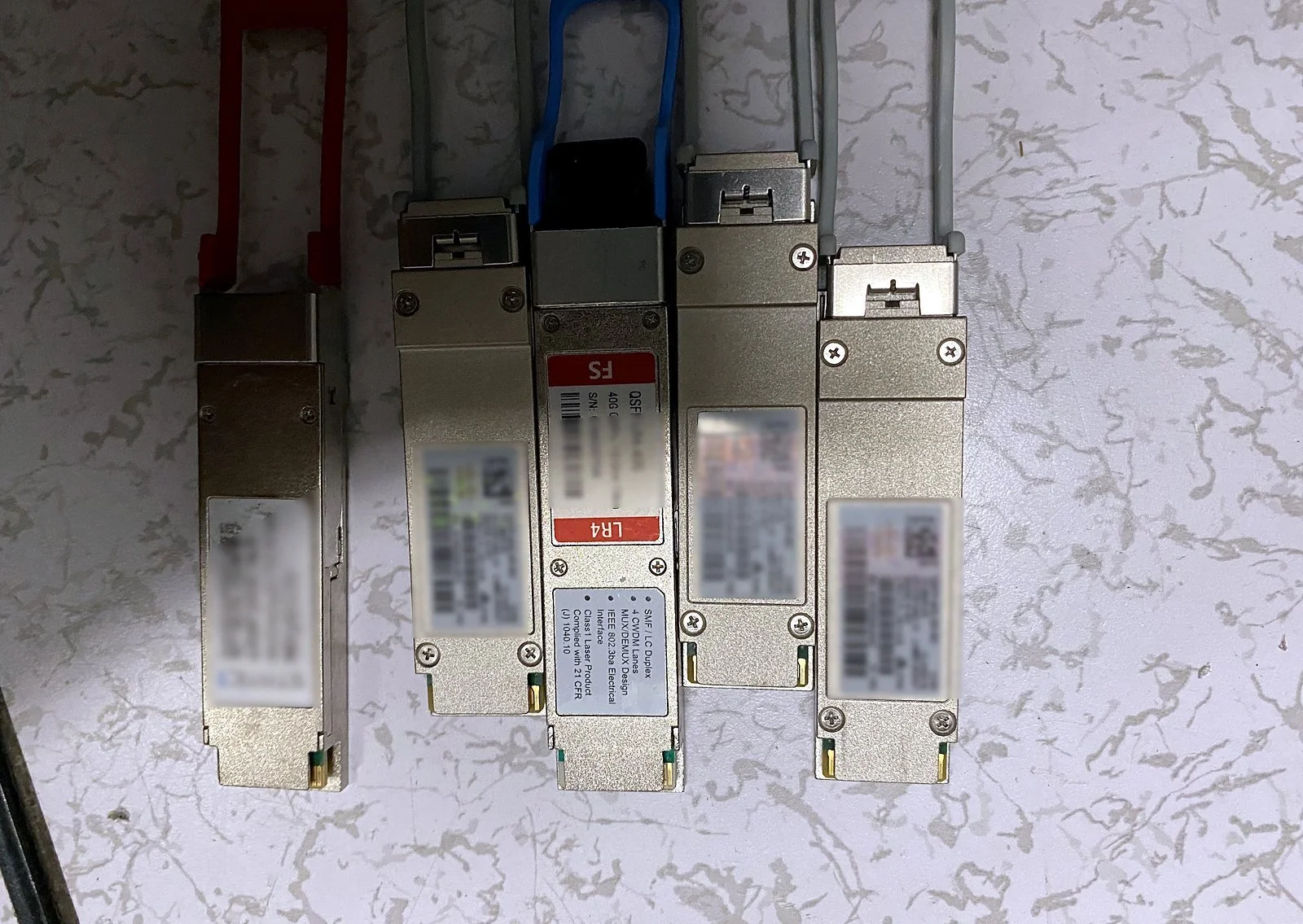 Optical transceivers staged for an optic swap
