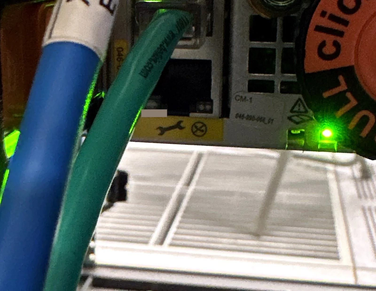 Patch cable reseated on a server port during troubleshooting