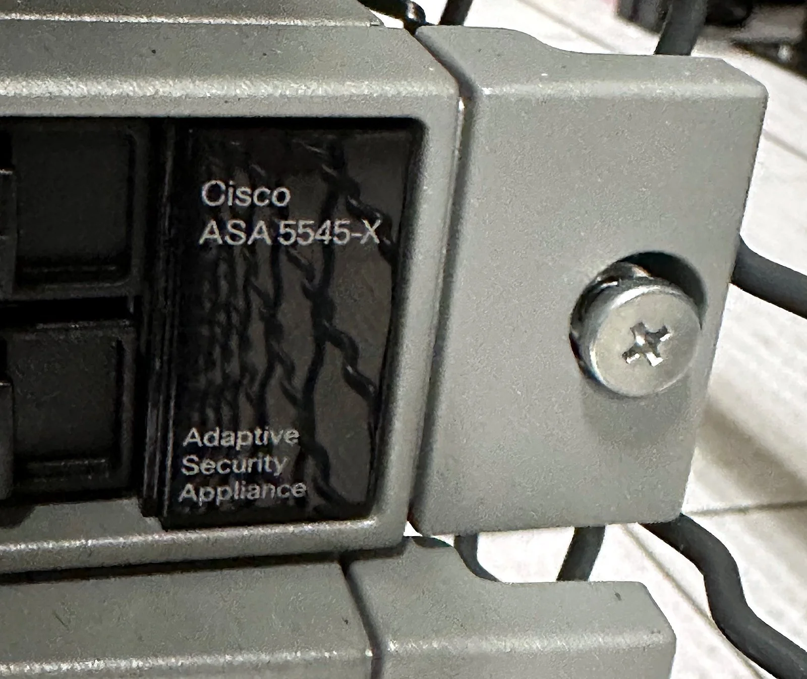 Cisco ASA 5545-X firewalls racked in a data center