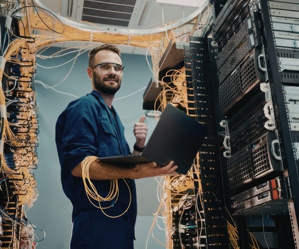 Core 1 IT Solutions smart hands technician supporting network infrastructure in NYC metro area