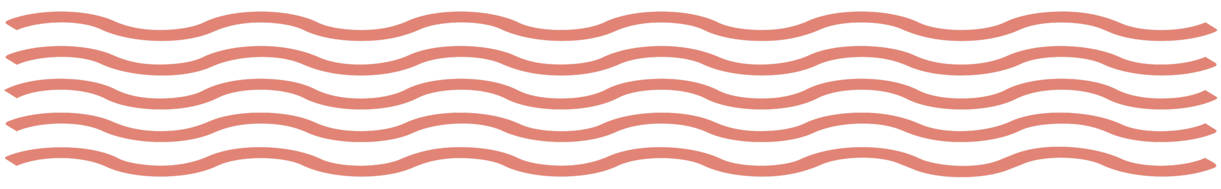 Multiple wavy pink lines on a transparent background.