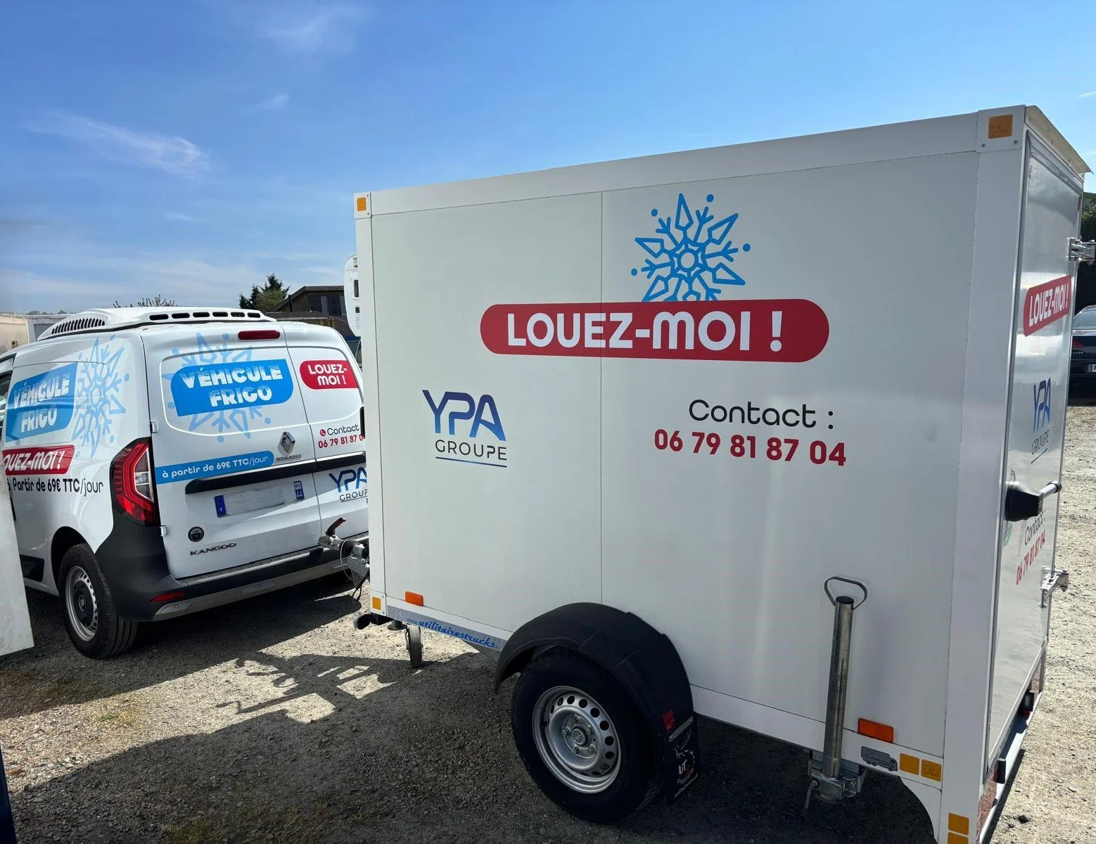 Remorque frigo du Groupe YPA pour professionnels ou particuliers à Thouaré Sur Loire, Divatte-sur-Loire, Loroux-Bottereau, Groupe YPA.
